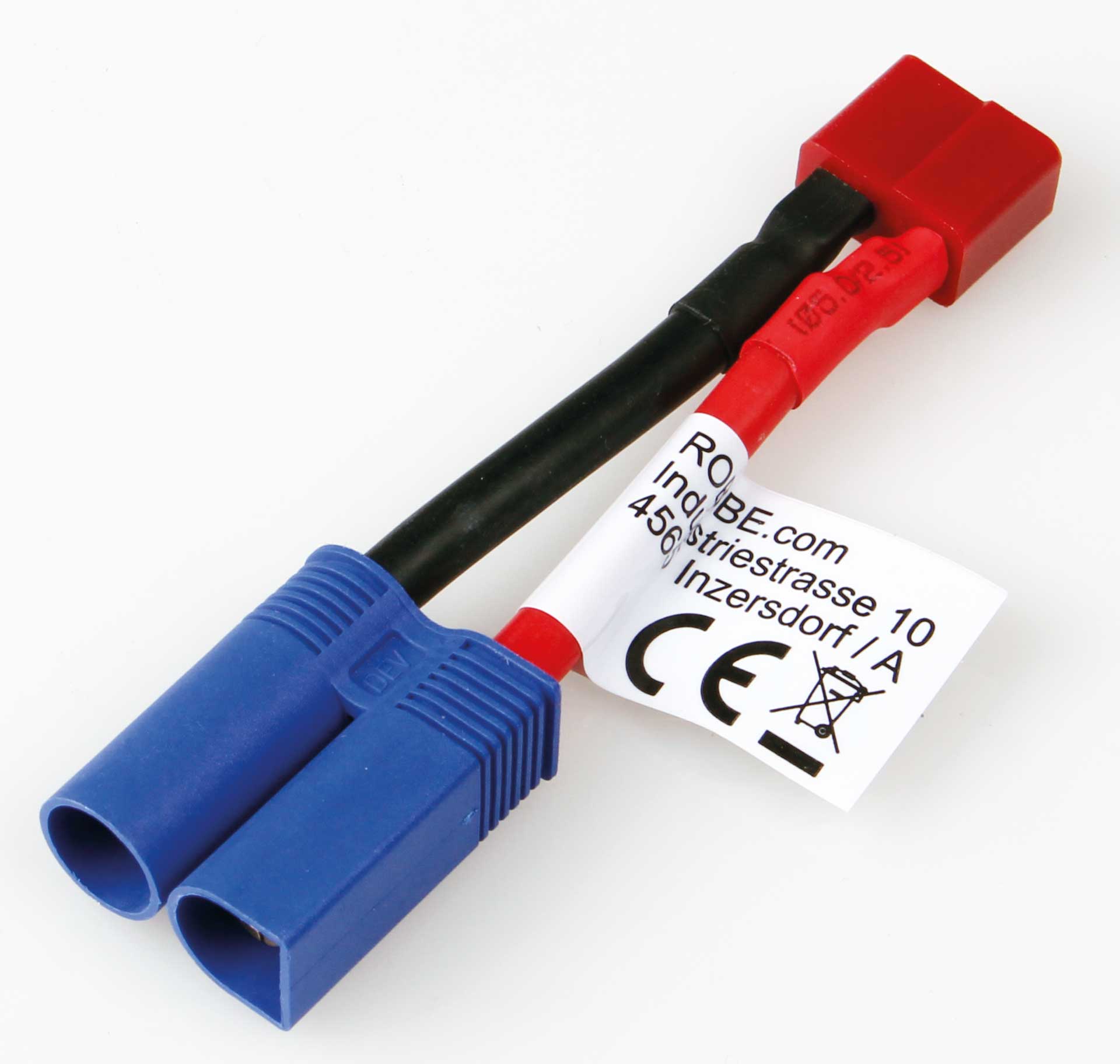 Robbe Modellsport Câble adaptateur  T-Stecksystem Femelle  sur EC-5 Male  30mm Longueur de câble  12AWG 1Pièce