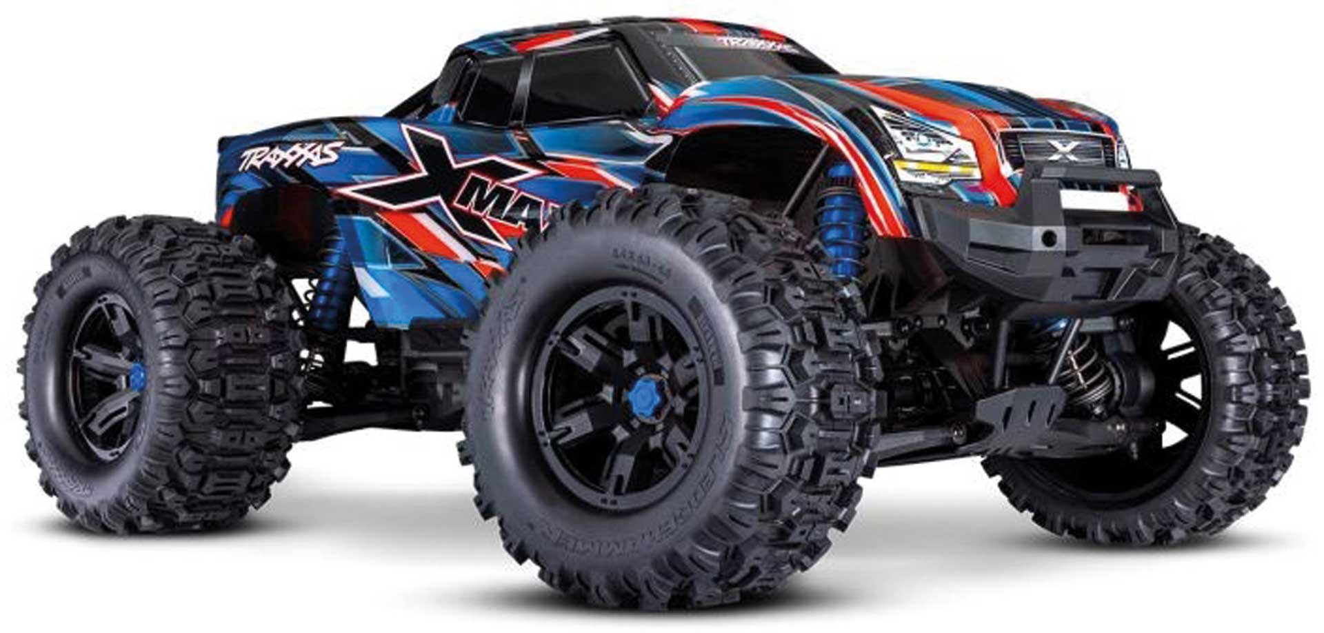 TRAXXAS X-MAXX 4X4 VXL 8S BLEU 1/7 MONSTER-TRUCK BELTED RTR BRUSHLESS SANS ACCU NI CHARGEUR