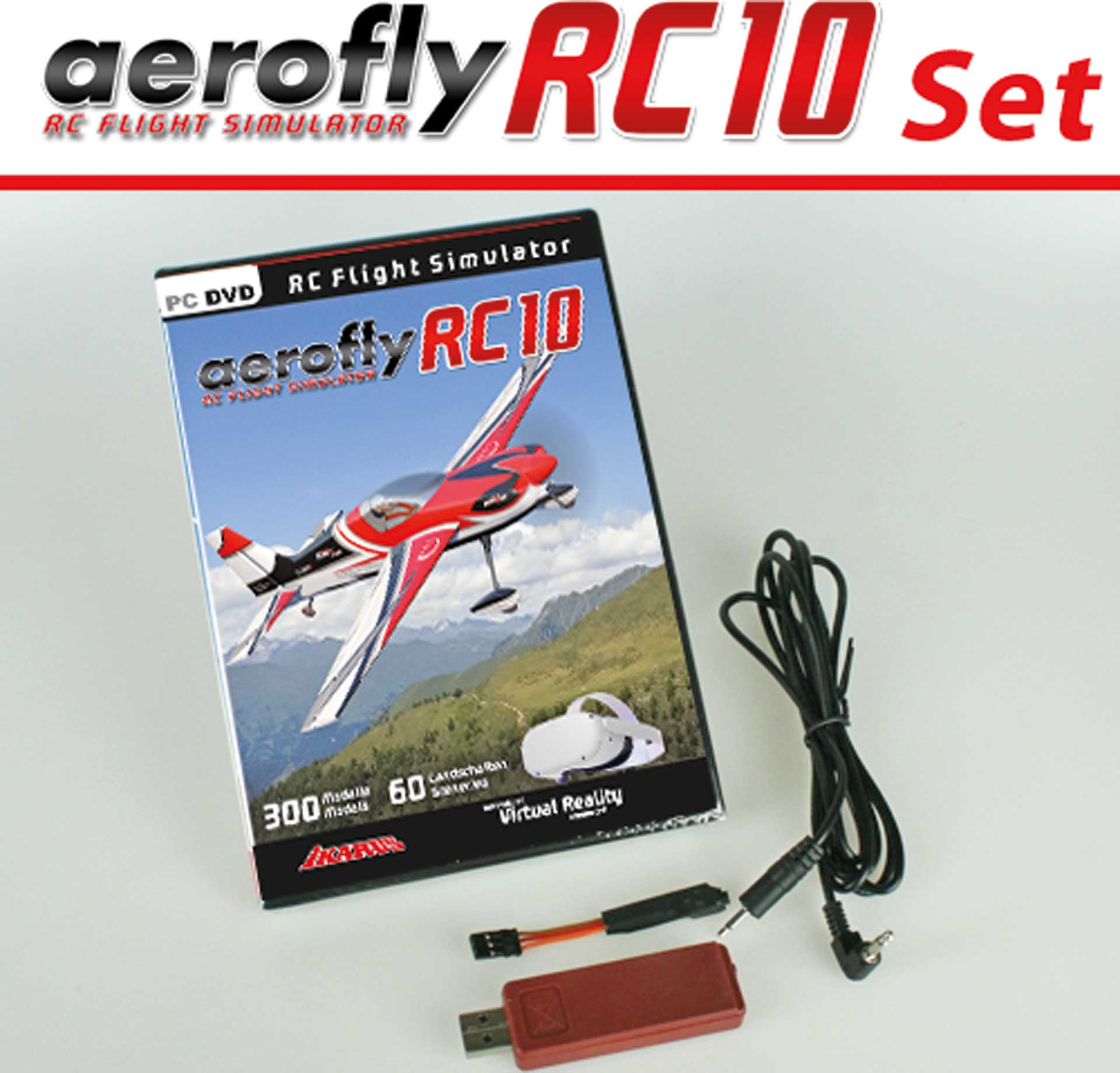 IKARUS Set: aerofly RC10 + Interface für Spektrum (DVD für Windows) Flugsimulator