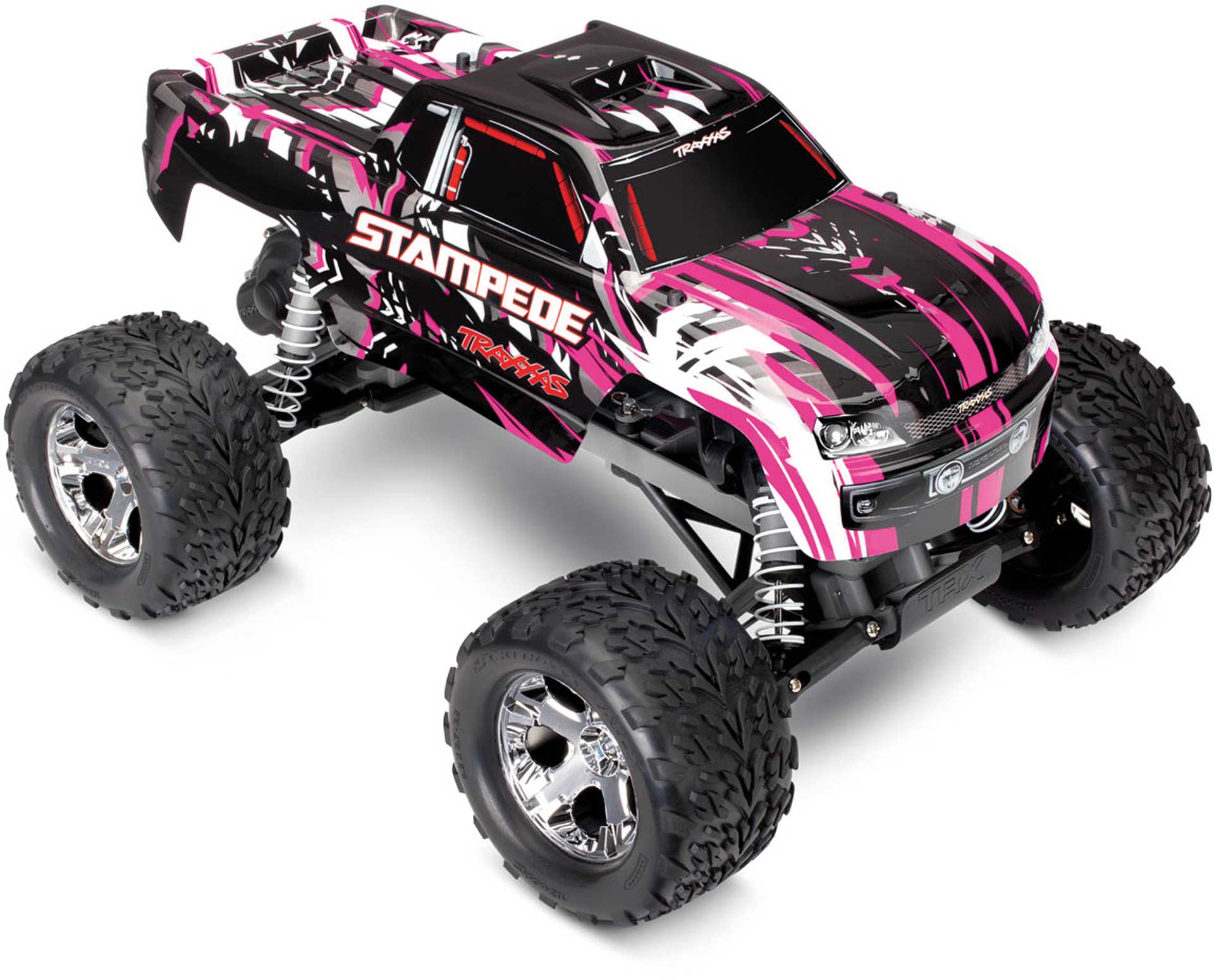 TRAXXAS STAMPEDE PINK RTR  1/10 BRUSHED 2WD + 12V CHARGEUR ET ACCU