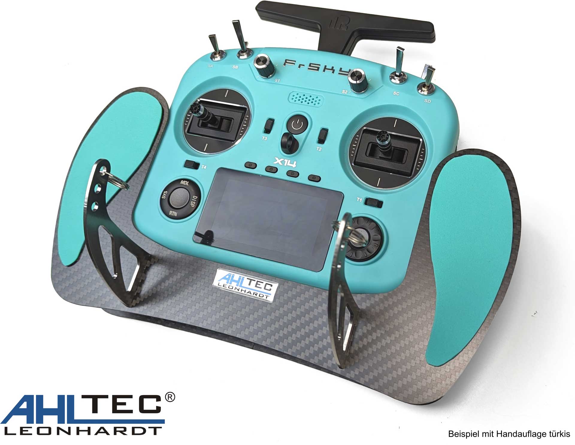 AHLTEC Hand rest B turquoise for almost all AHLTEC transmitter consoles