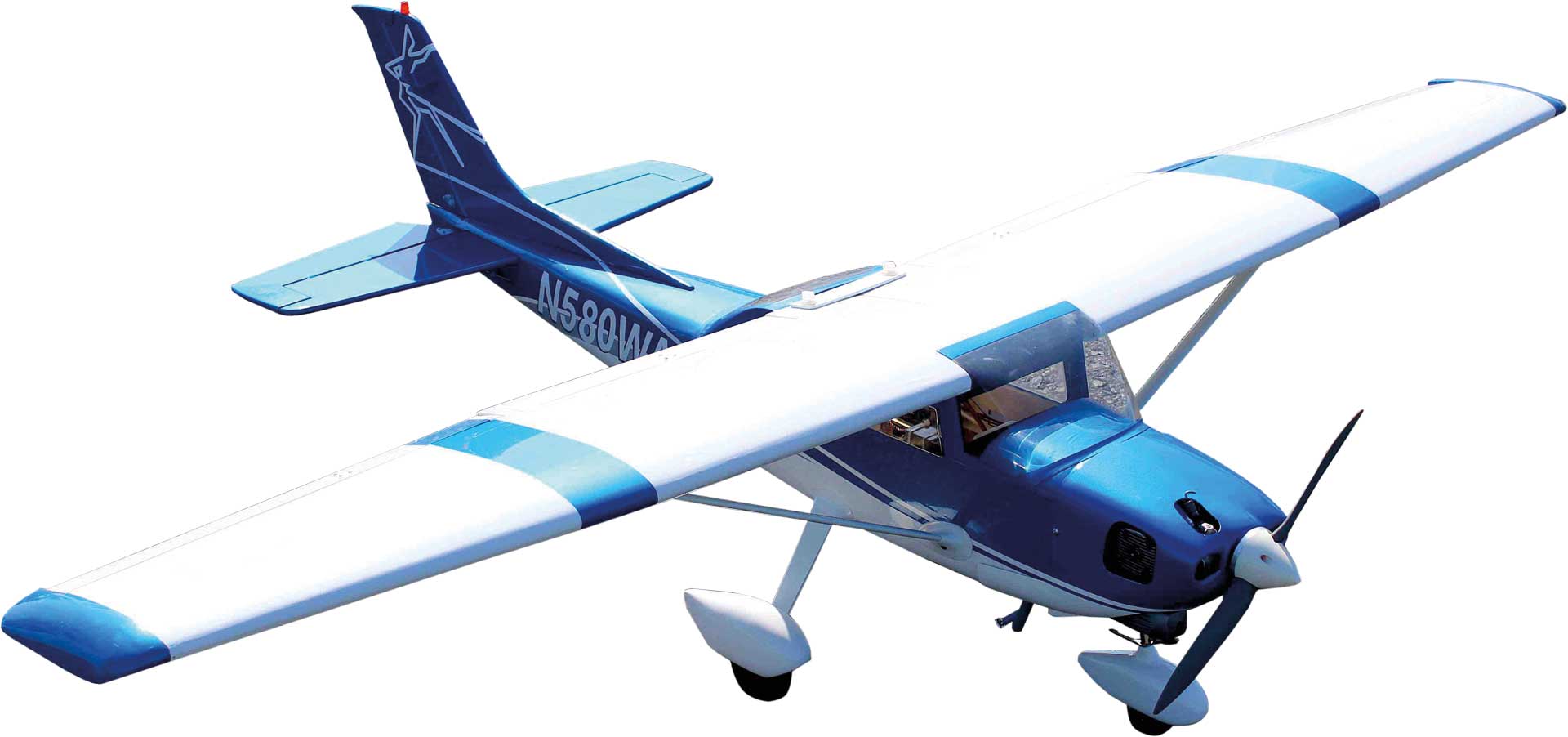 Seagull Models ( SG-Models ) Cessna 182 Turbo Skyline ARF 1,75m 69" 40-46 blau/weiss