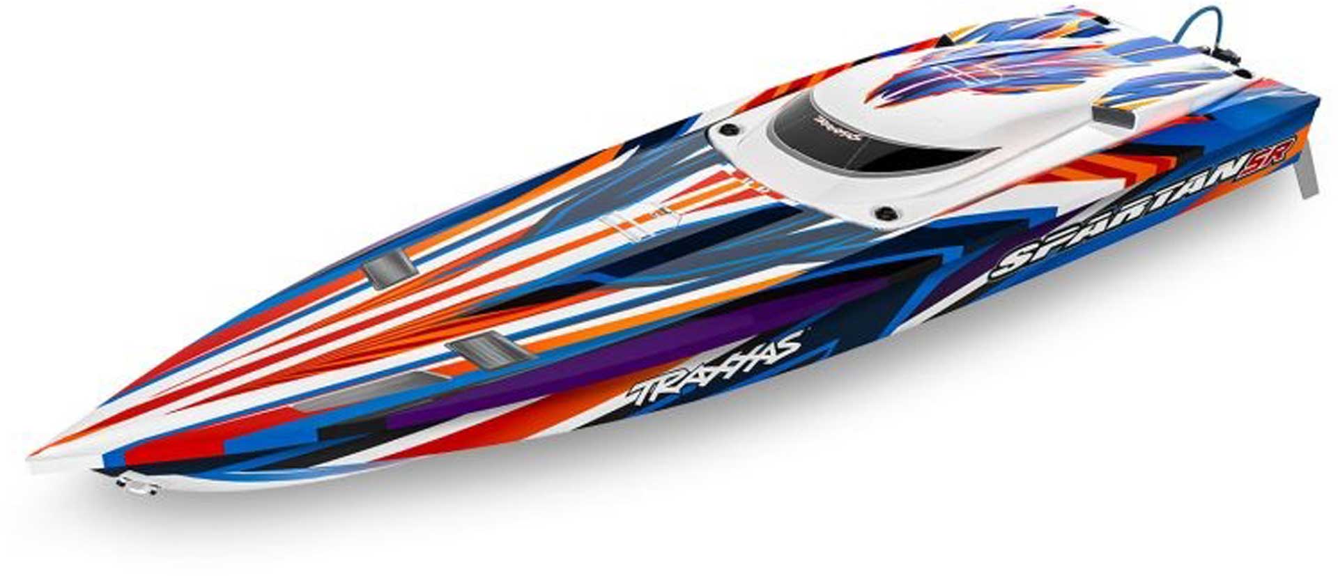 TRAXXAS SPARTAN SR ORANGE 36-INCH RACING BOAT WITH SELF-RIGHTING BRUSHLESS WITHOUT BATTERY AND CHARGER