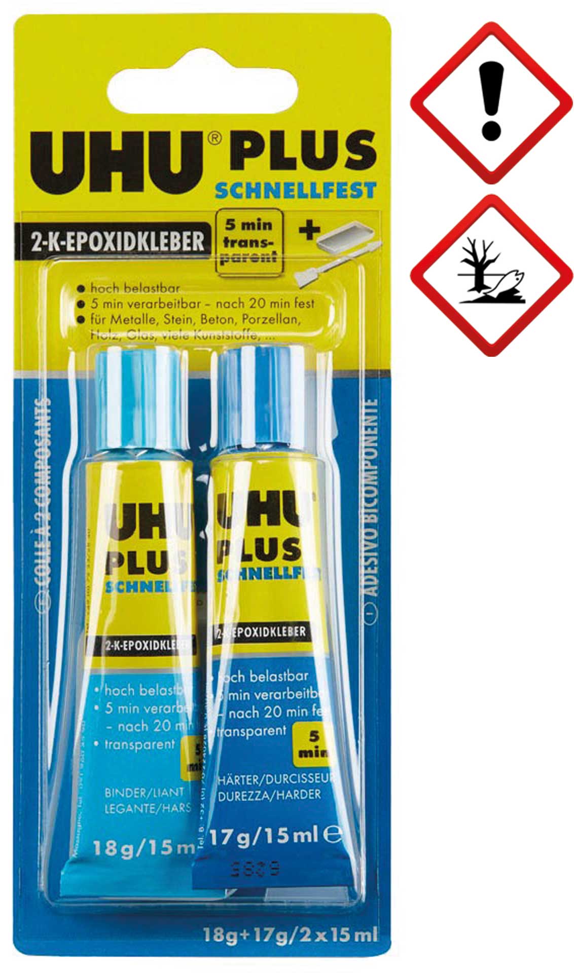 UHU PLus Fast-setting 2-component epoxy resin Glue 35 gram