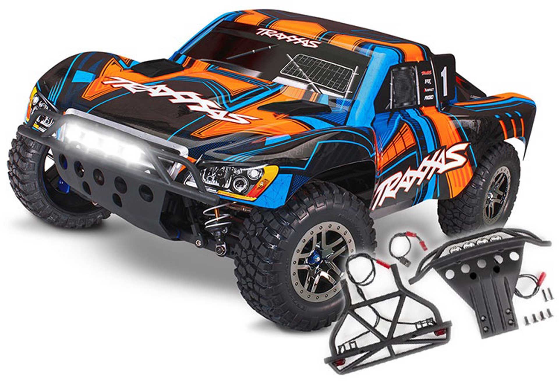 TRAXXAS SLASH 4x4 CLIPLESS VXL ULTIMATE 1/10 SC RTR WITHOUT BATTERY/CHARGER + FREE LED