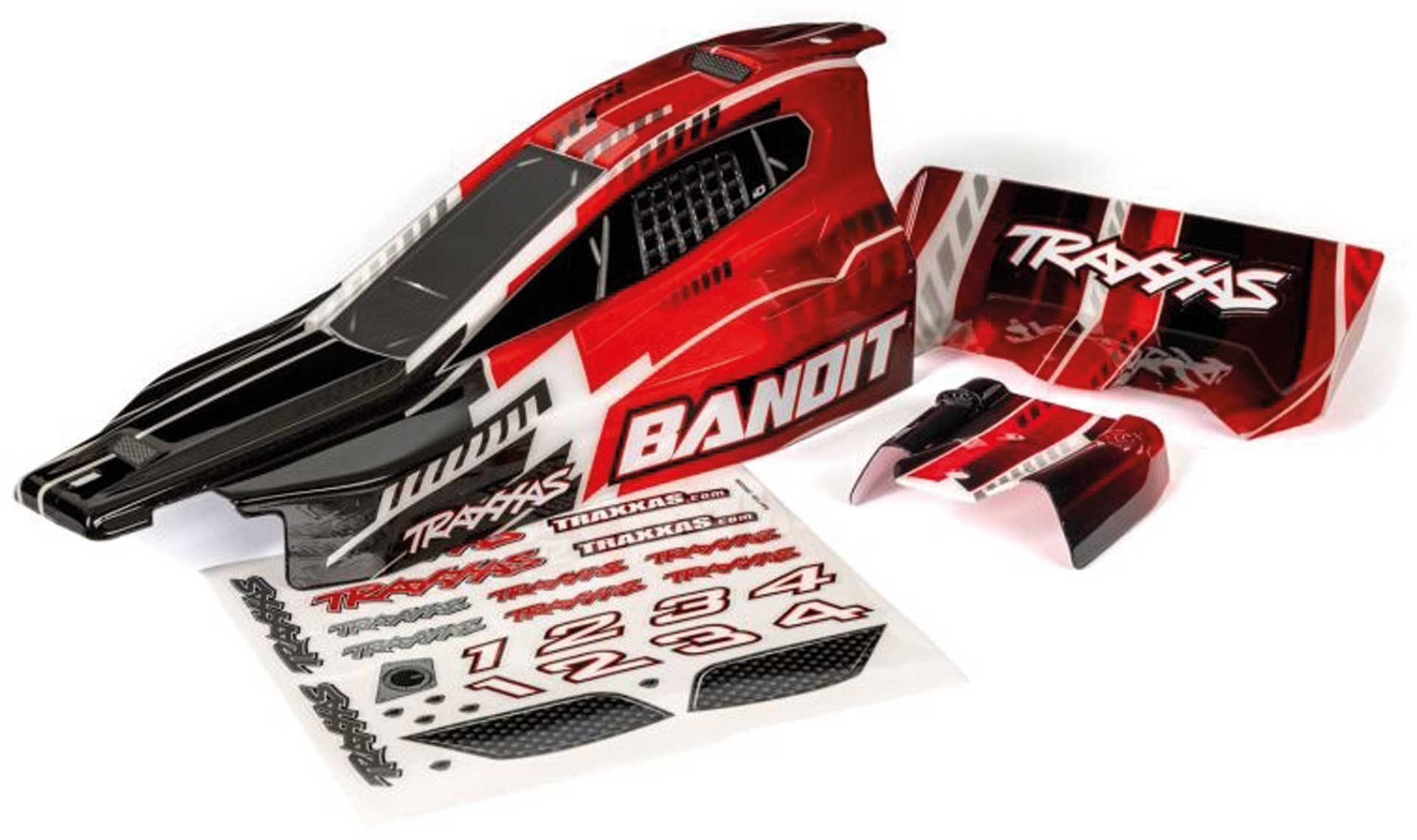 TRAXXAS Body Bandit / VXL Black/Red painted incl. rear wing