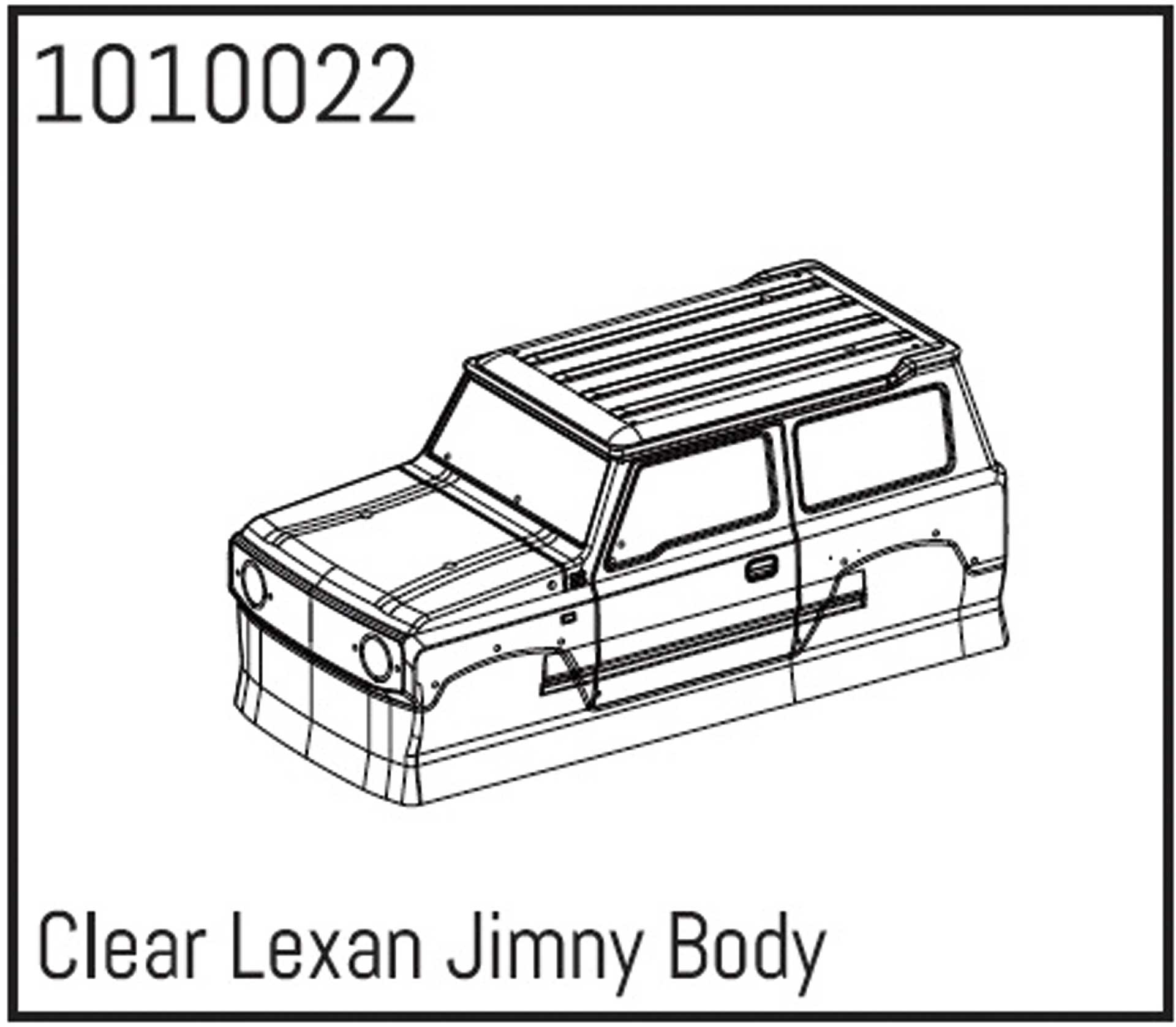 ABSIMA Clear Lexan Jimny Body