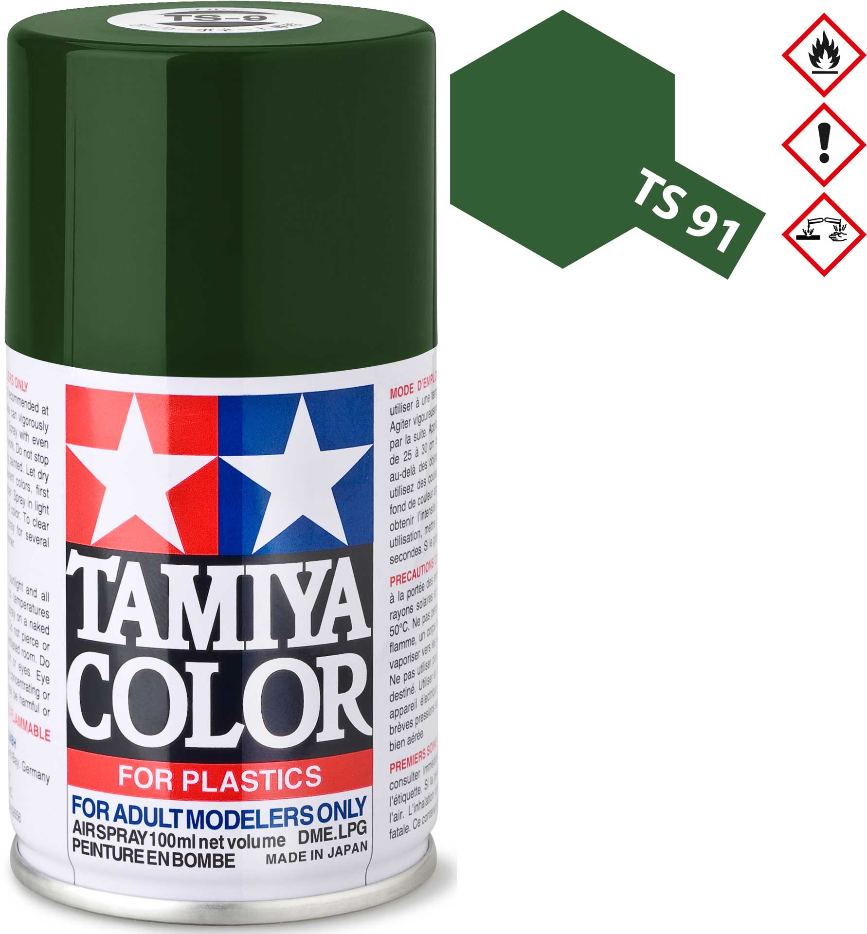 TAMIYA TS-91 JGSDF Vert foncé mat Plastique Spray 100ml