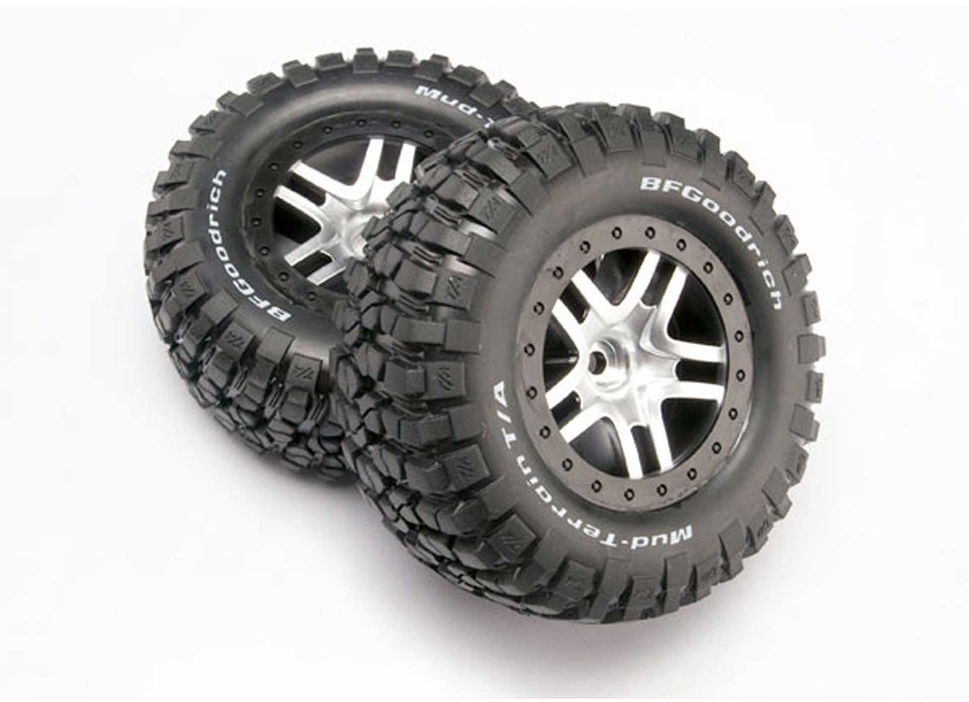 TRAXXAS TIRES AND WHEELS ASSEMBLED SLASH