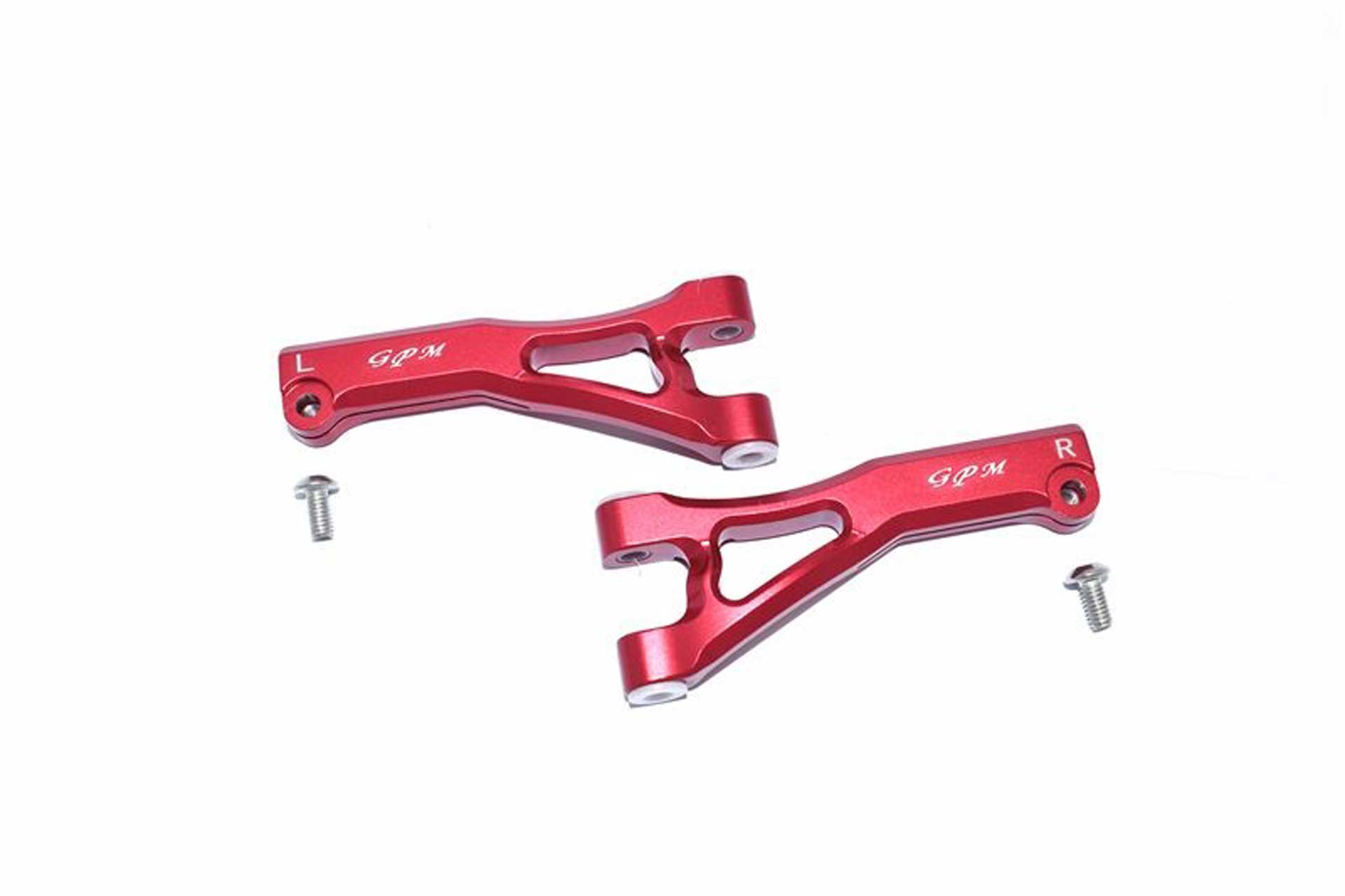 GPM ALUMINUM FRONT UPPER ARMS -4PC SET red GPM ARRMA LIMITLESS INFRACTION TYPHON
