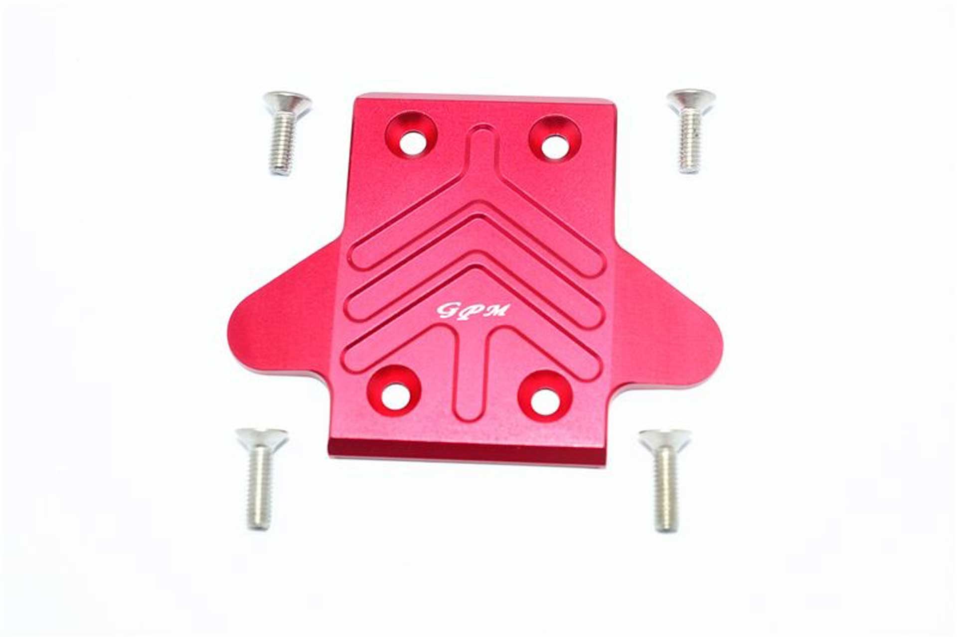GPM ALUMINUM REAR CHASSIS PROTECTION PLATE -5PC SET red GPM ARRMA KRATON OUTCAST SENTON NOTORIOUS (older versions)