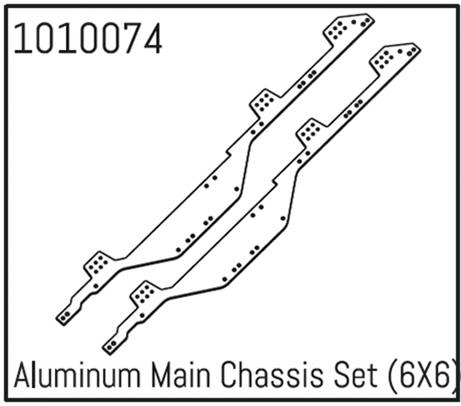 ABSIMA Aluminum main chassis kit (6X6)