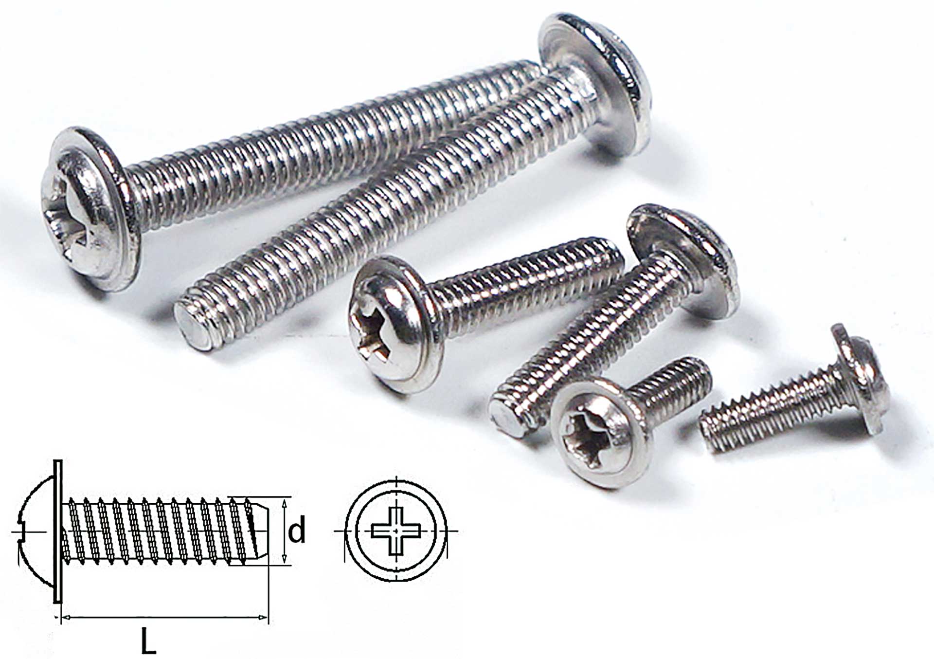 Robbe Modellsport Flat head screws cross recessed M3,0x14mm 30pcs. stainless steel