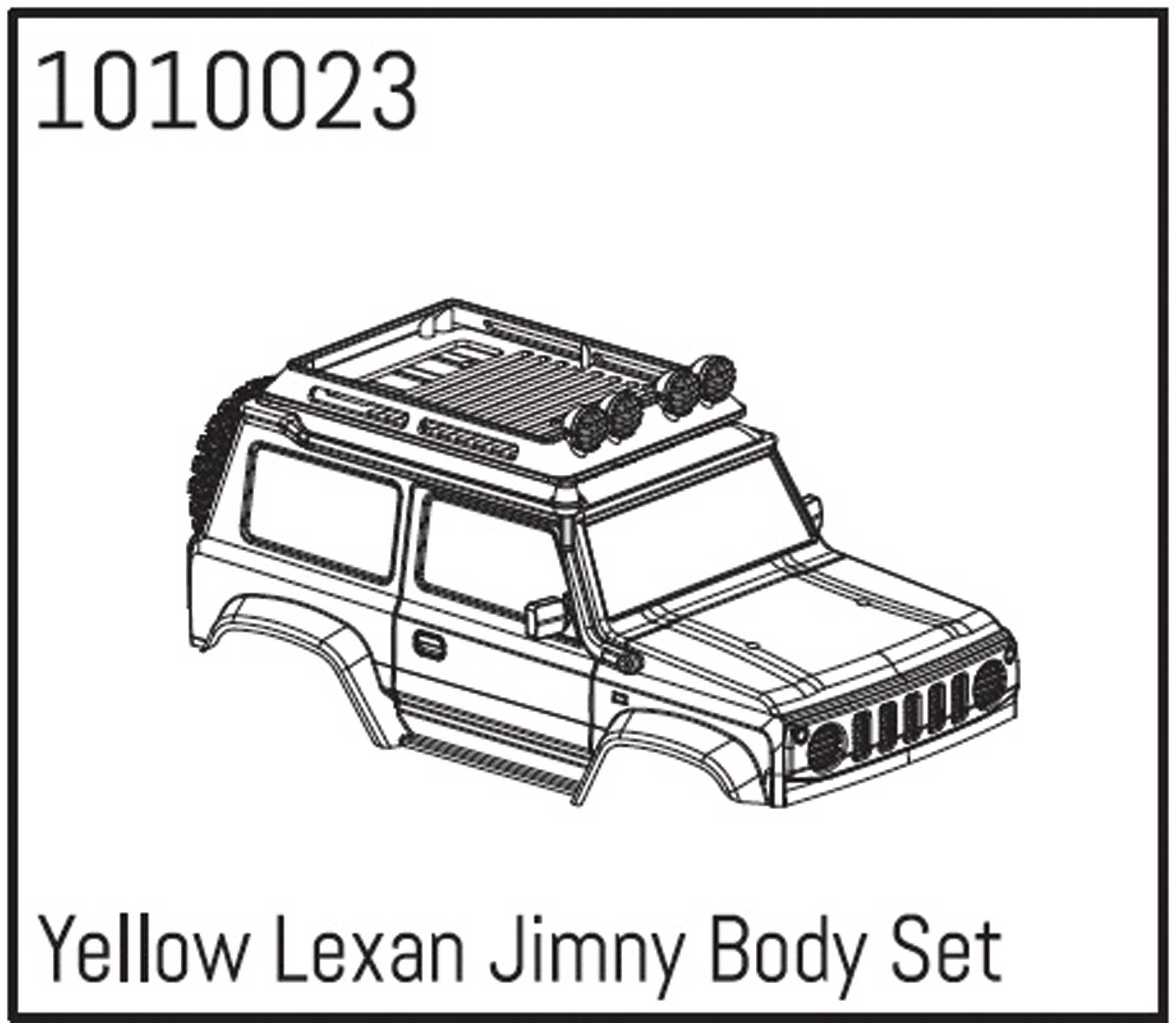 ABSIMA Yellow Lexan Jimny Body Set