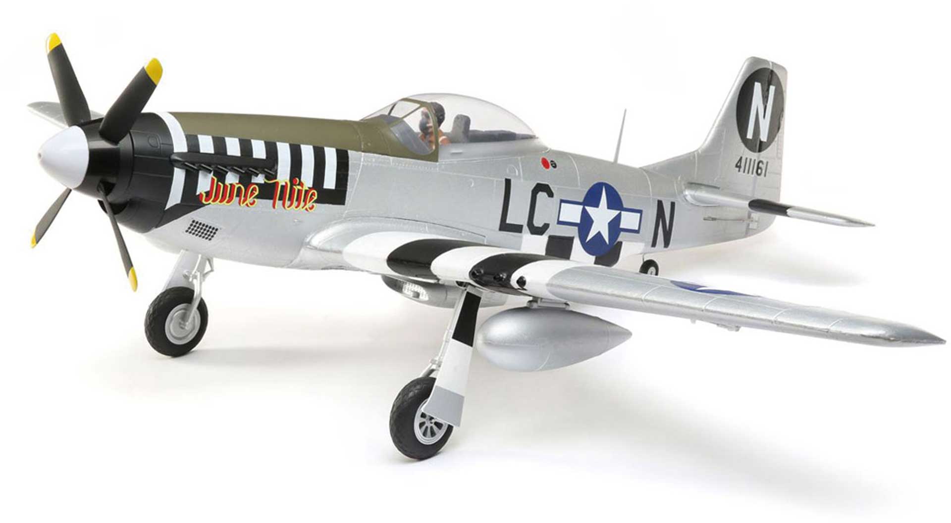 E-FLITE P-51D Mustang 1.2m BNF Basic mit AS3X und SAFE Select