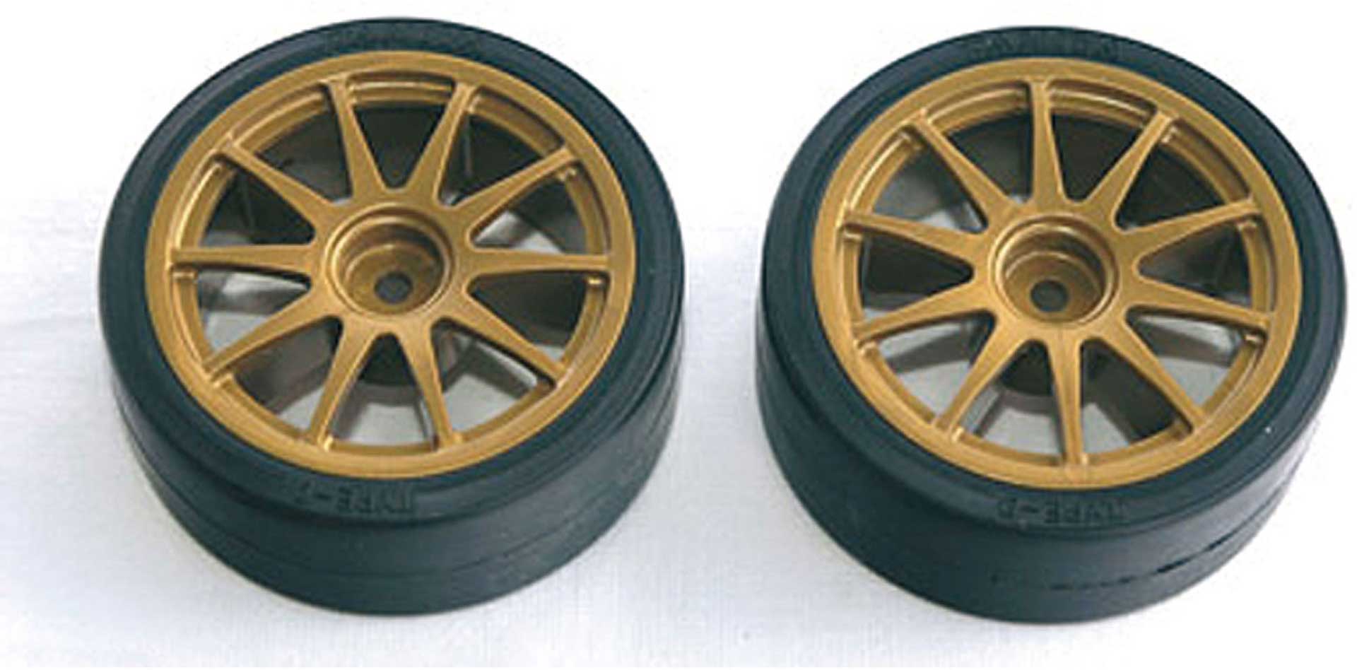 TAMIYA 1:10 Drift wheels (2) Type D gold 26mm