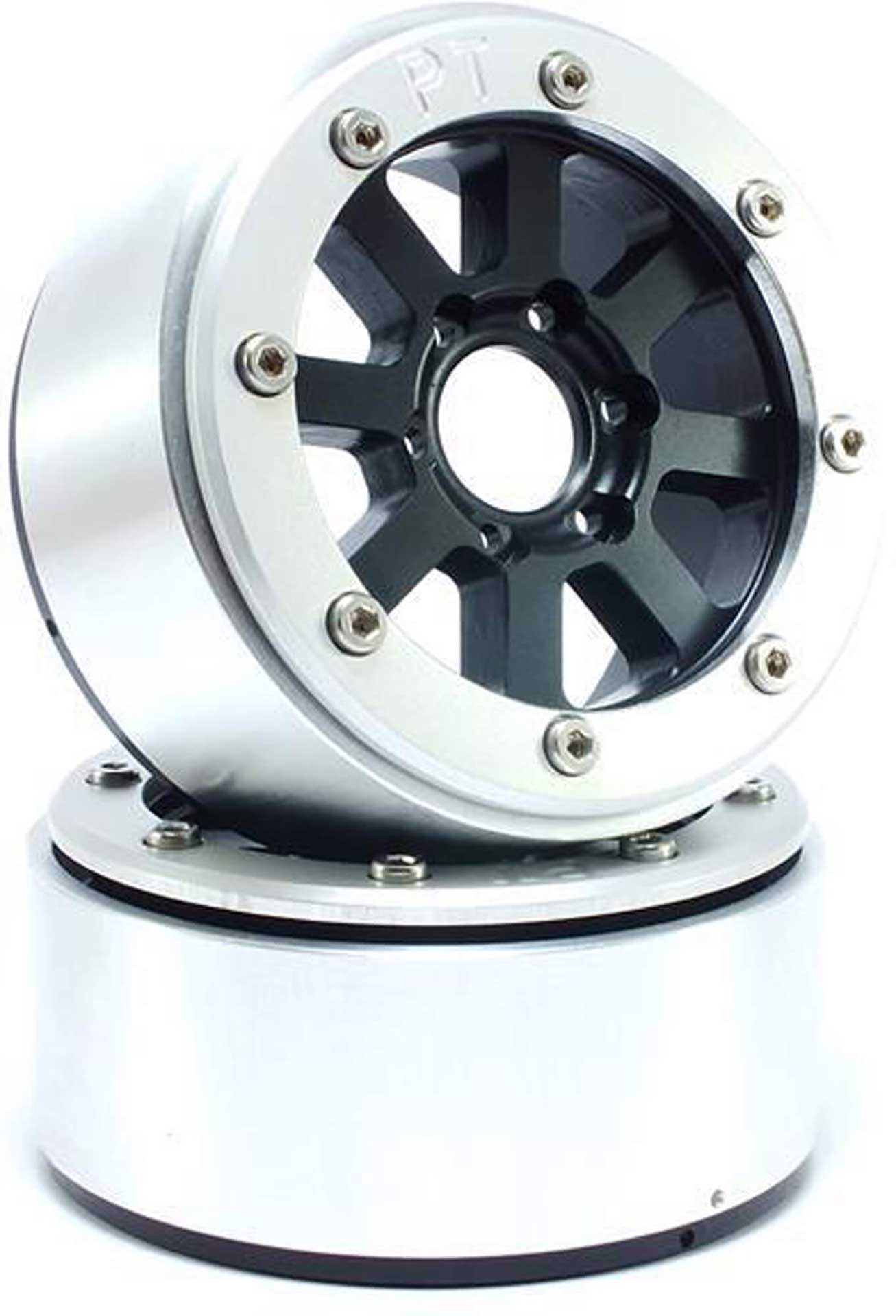 METSAFIL Beadlock Wheels HAMMER schwarz/silber 1.9 (2 St.) ohne Radnabe