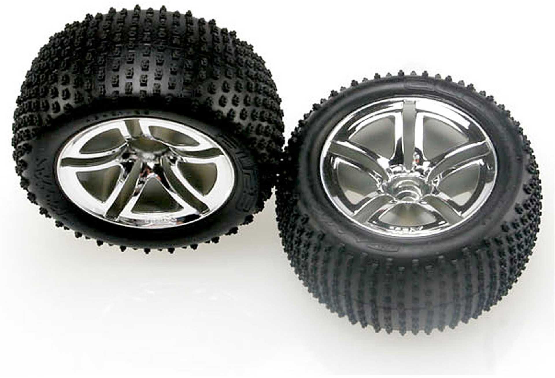 TRAXXAS TIRES AND WHEELS GLUED