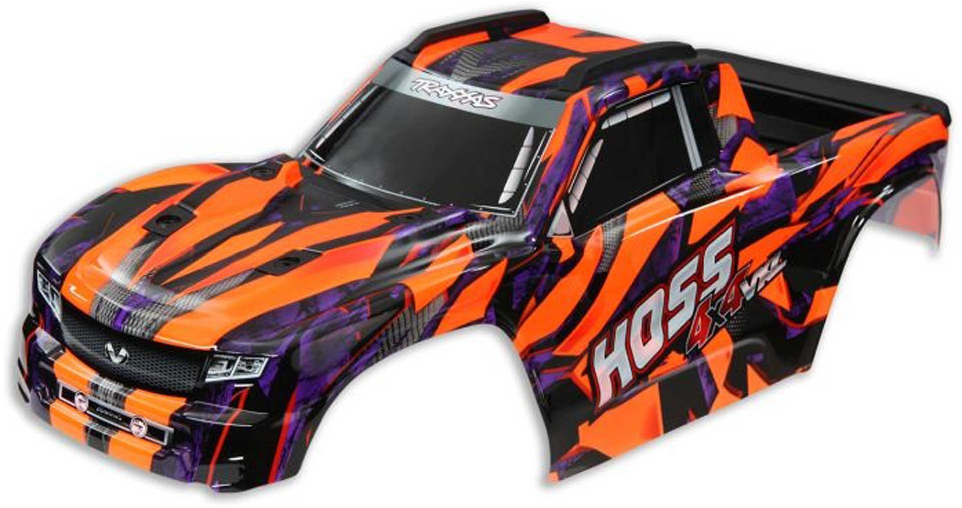 TRAXXAS Body Hoss 4x4 VXL orange incl. stickers and bodyclips front and rear