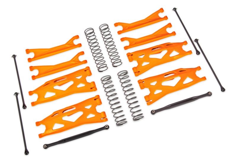 TRAXXAS Wide-X-Maxx-Kit orange Bras de suspension, Barres d'accouplement, arbres + ressorts