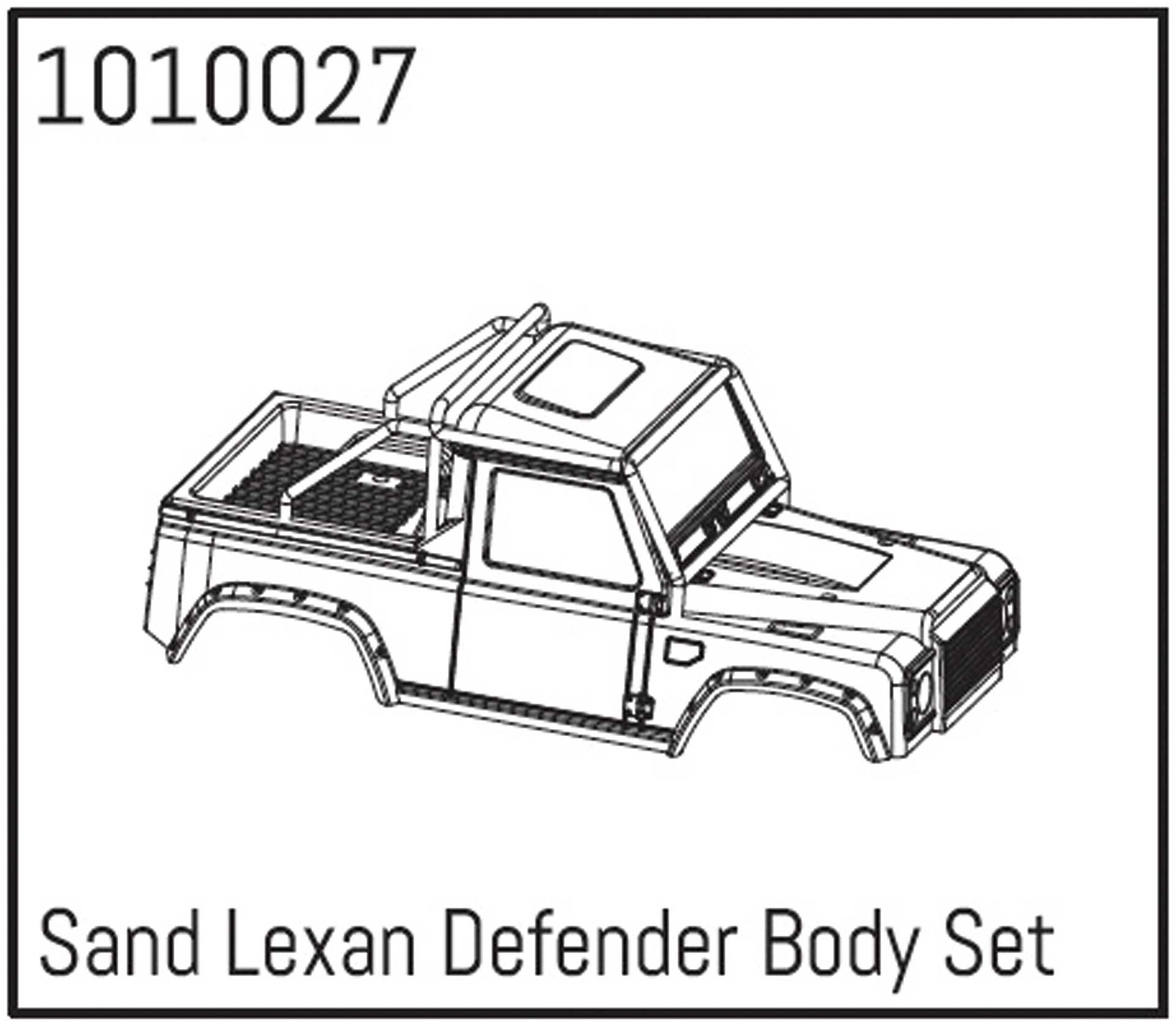 ABSIMA Sand Lexan Defender Body Set