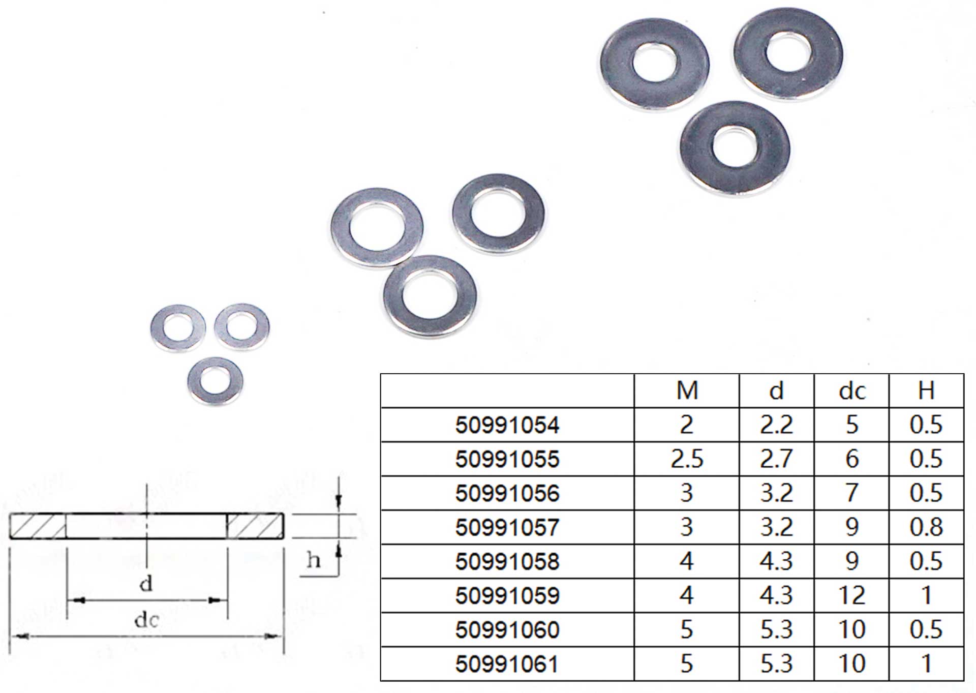 Robbe Modellsport Washers M2.5 (5.9x2.8mm) 30pcs. stainless steel