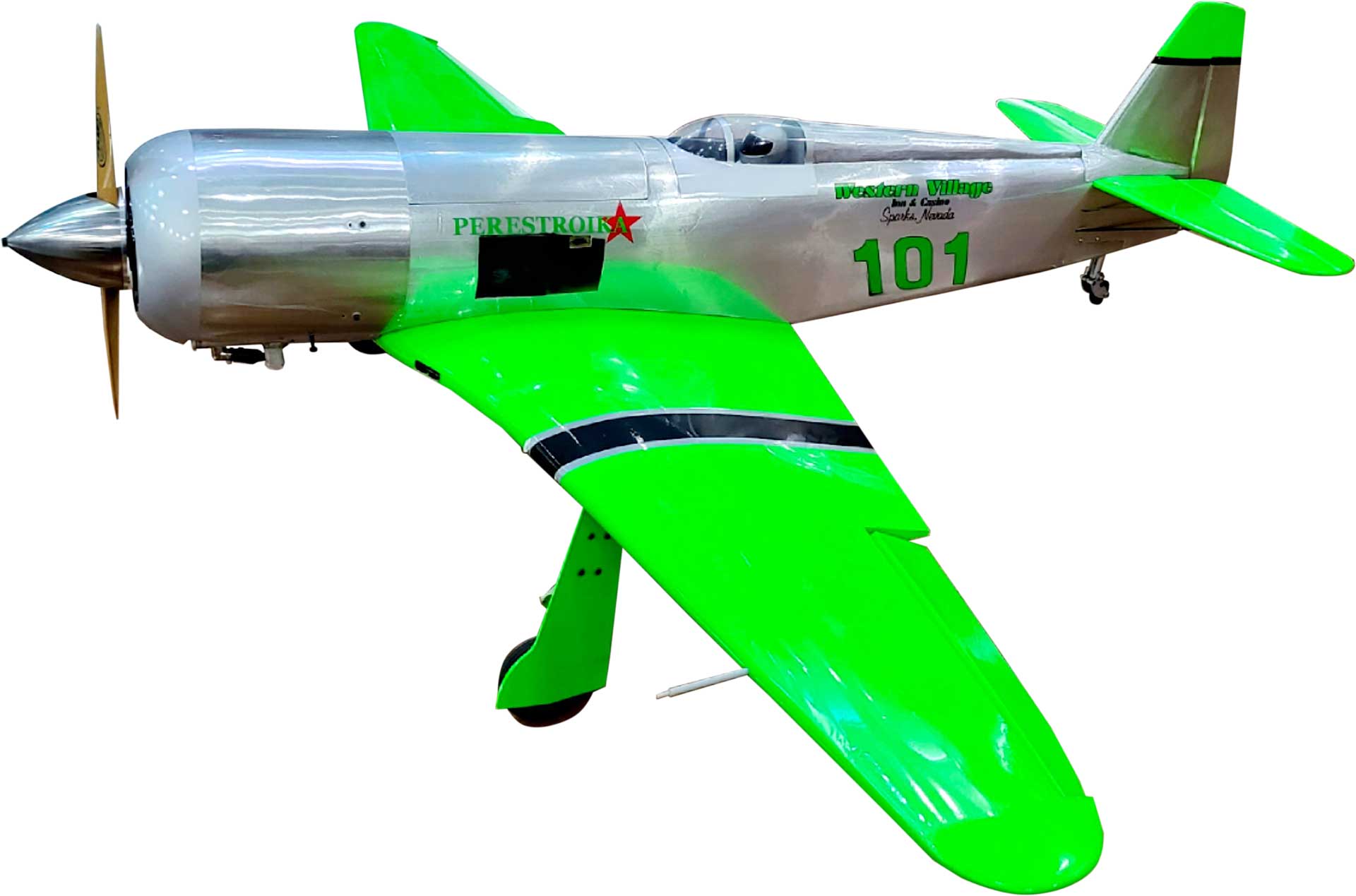 Seagull Models ( SG-Models ) YAK 11 71" 1,8m CHROM 35cc AIRRACE "Perestroika" OHNE Einziehfahrwerk ARF Warbird