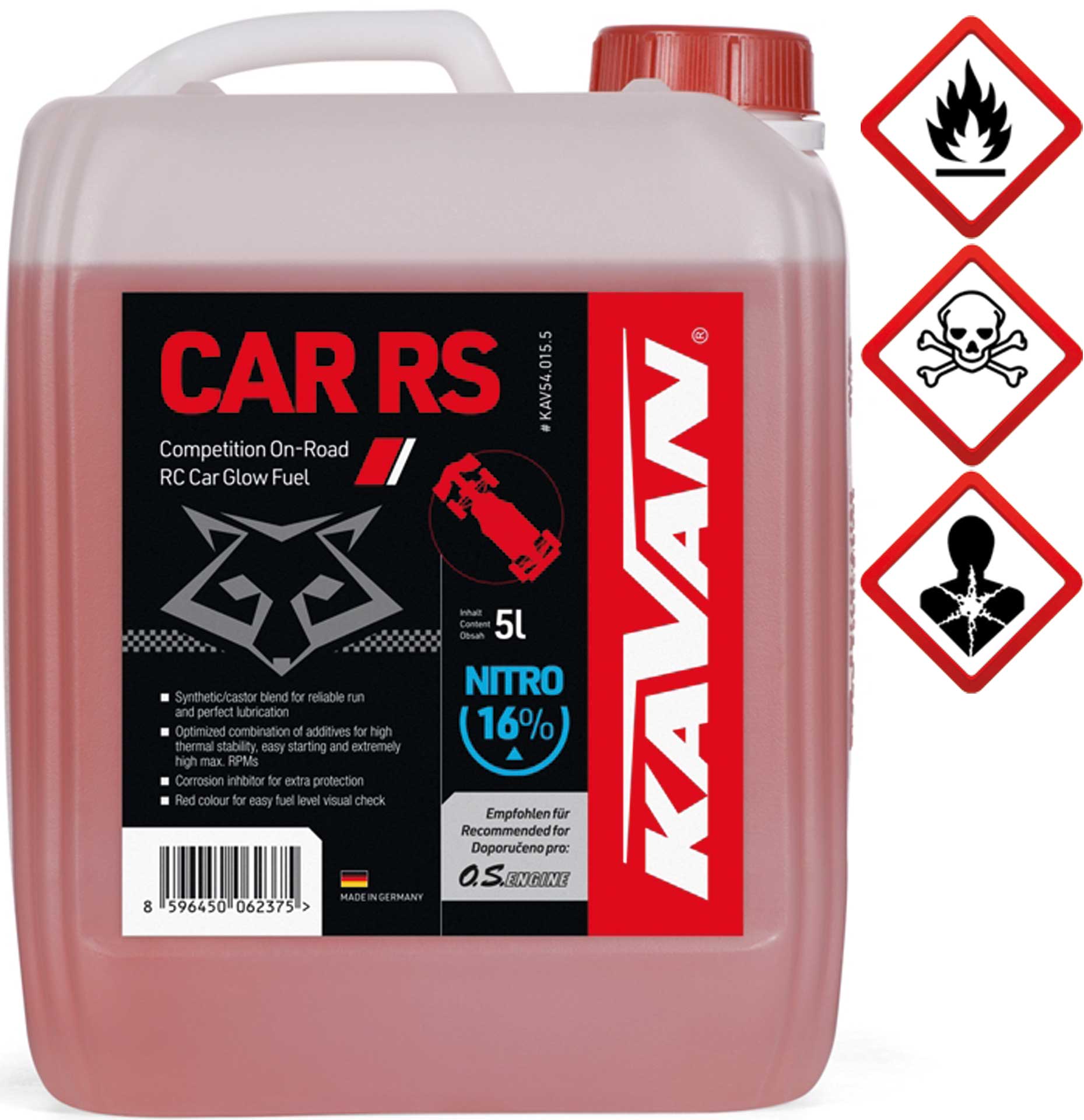 KAVAN Car RS 16% On Road Nitro 5 Liter Kraftstoff, Sprit, Treibstoff für Glühzünder-Motoren
