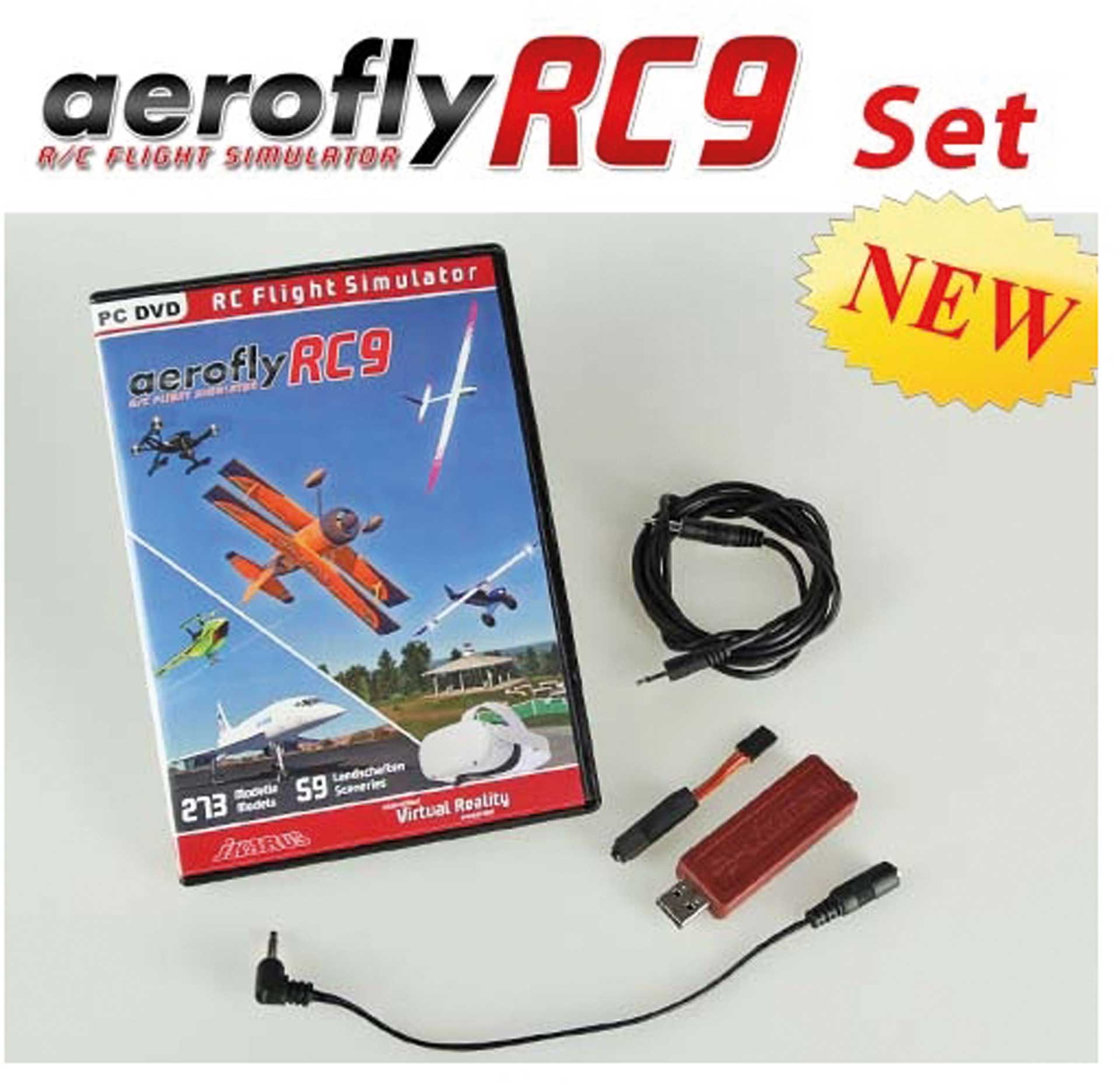 IKARUS Set: Aerofly RC9 mit Interface für Spektrum