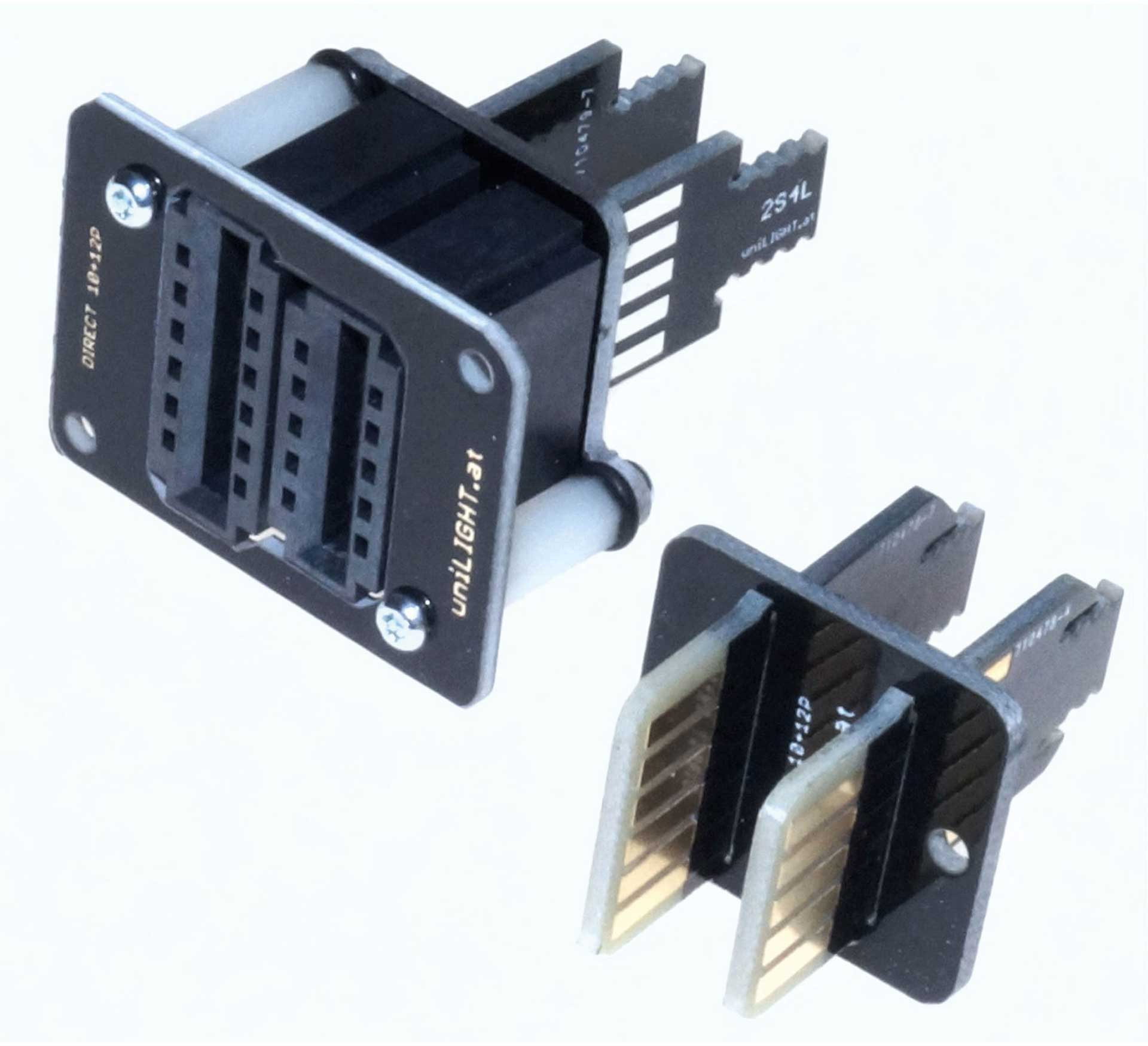 UNILIGHT DIRECT PLUG-IN CONNECTION DIRECT WITH 6 PRIMARY AND 10 SECONDARY POLES FOR 2 SERVOS AND 10 POLES FOR LIGHTS AND SO