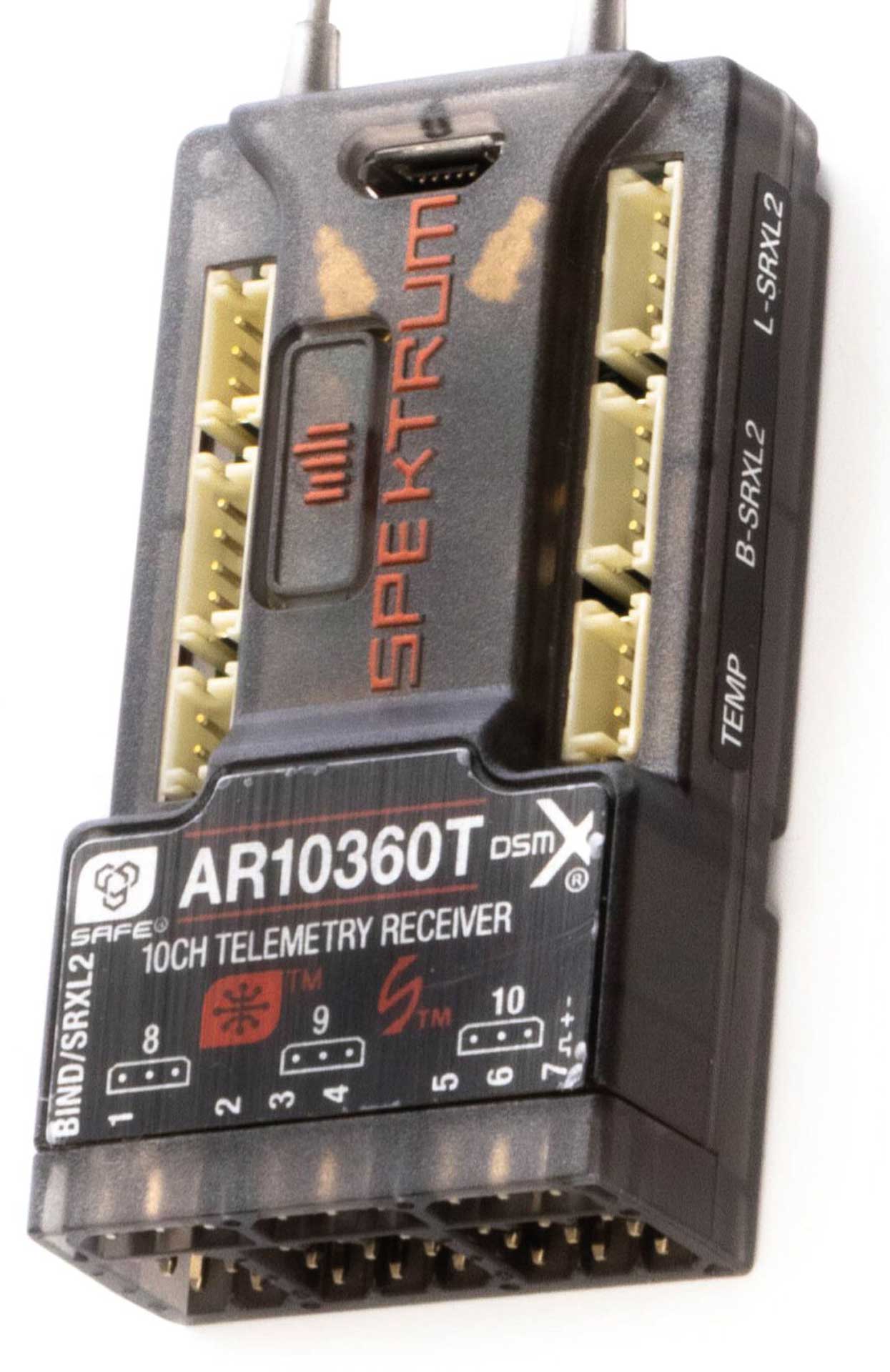 SPEKTRUM AR10360T 10-Kanal AS3X & SAFE Telemetrie Empfänger