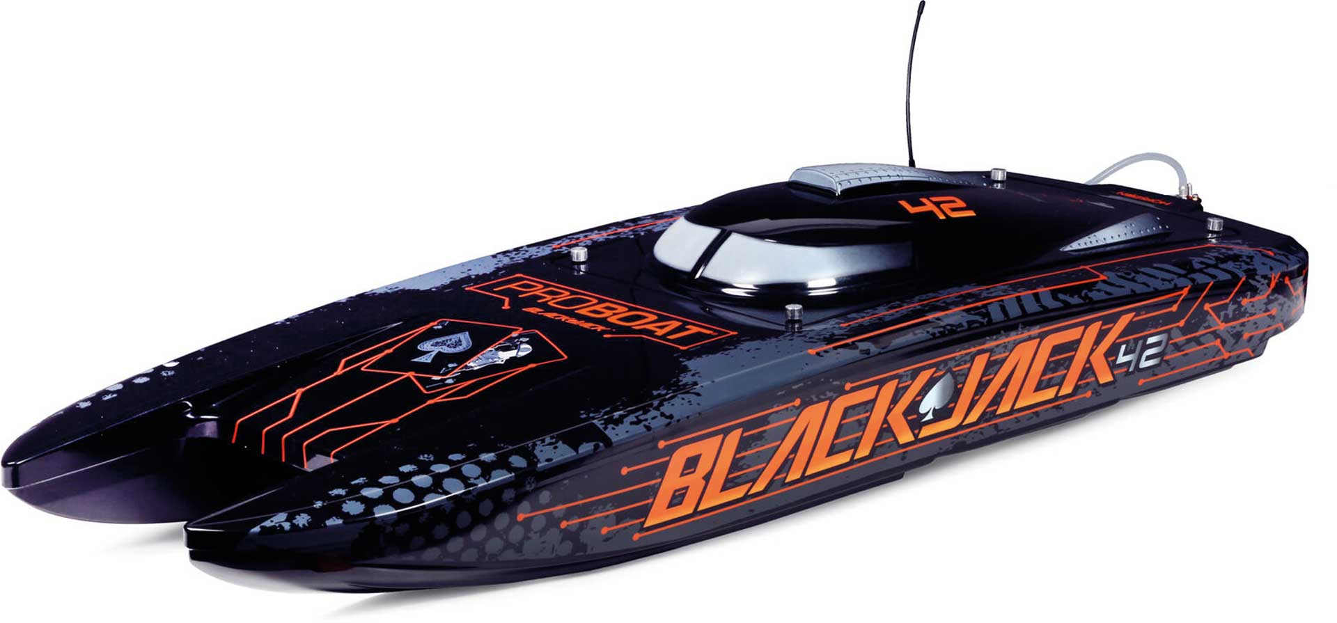 PROBOAT Blackjack 42" 8S Brushless Catamaran RTR noir/orange