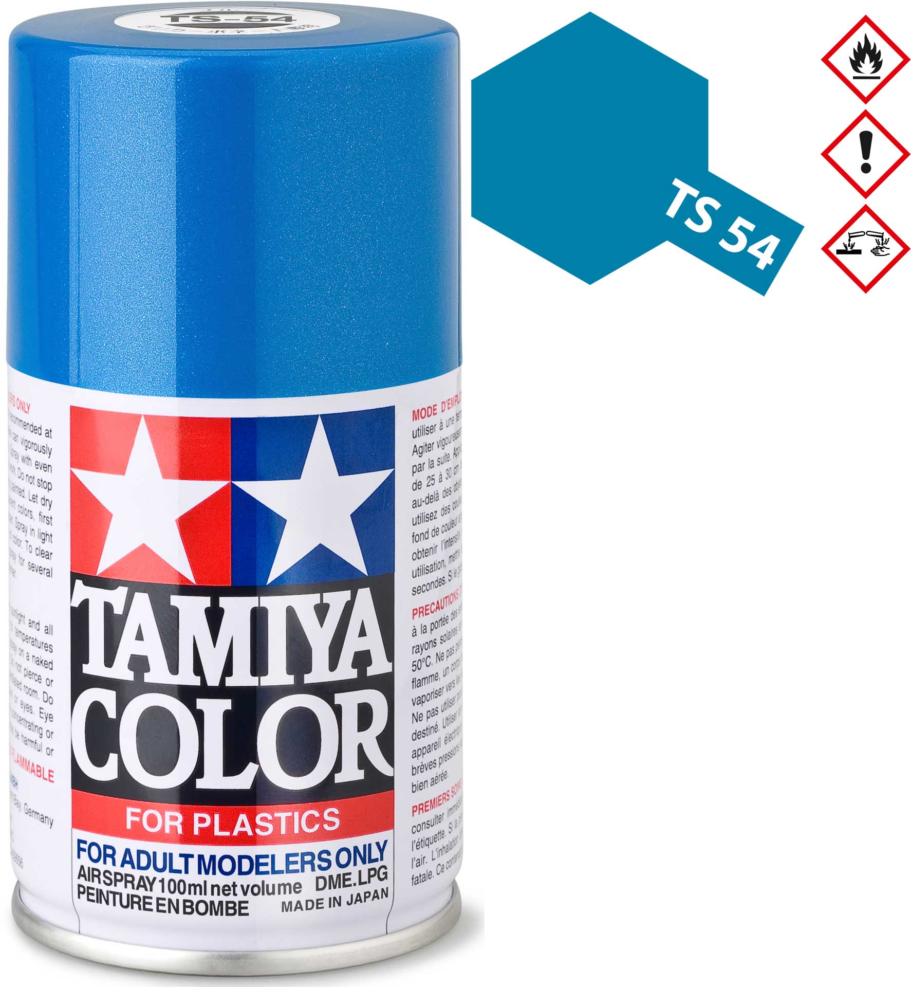 TAMIYA TS-54 Bleu métallisé clair brillant Spray plastique 100ml