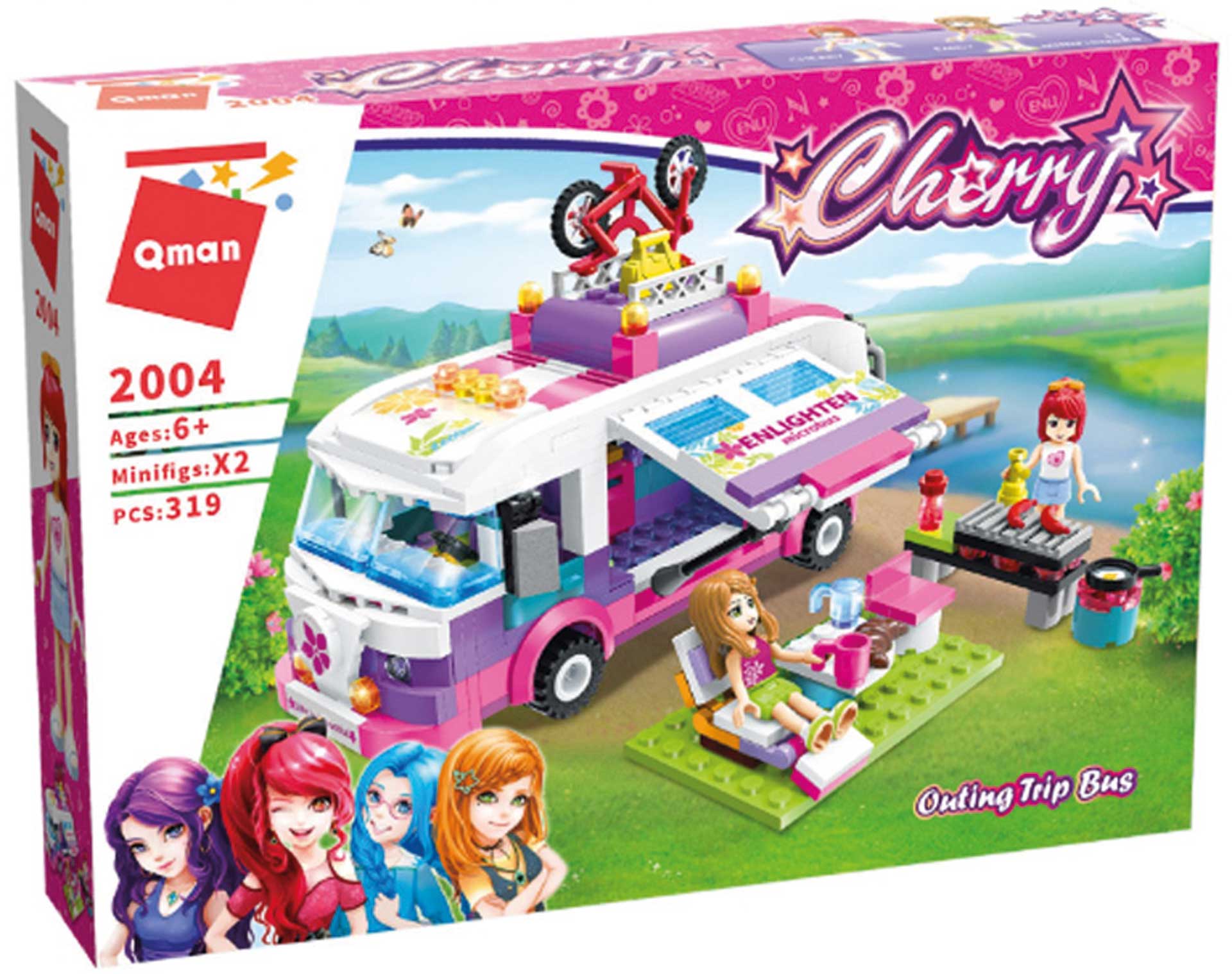 QMan Cherry Camping Bus (319 parts)