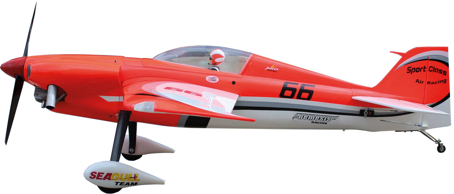 Seagull Models ( SG-Models ) Nemesis NXT F1 Air Race 80.5" 50-60cc floureszierend Rot(Pink) ARF