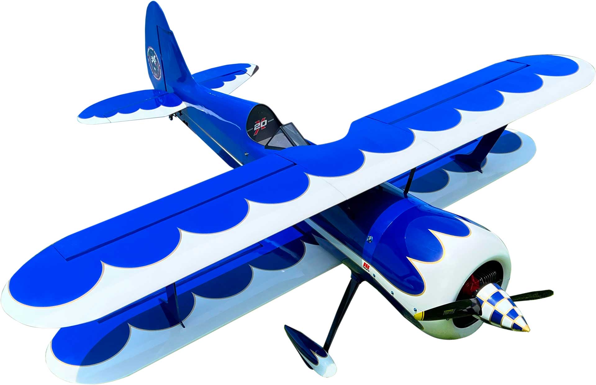Extremeflight-RC MUSCLE BIPLANE 200CC BLUE/WHITE ON REQUEST ONLY! /only on request!