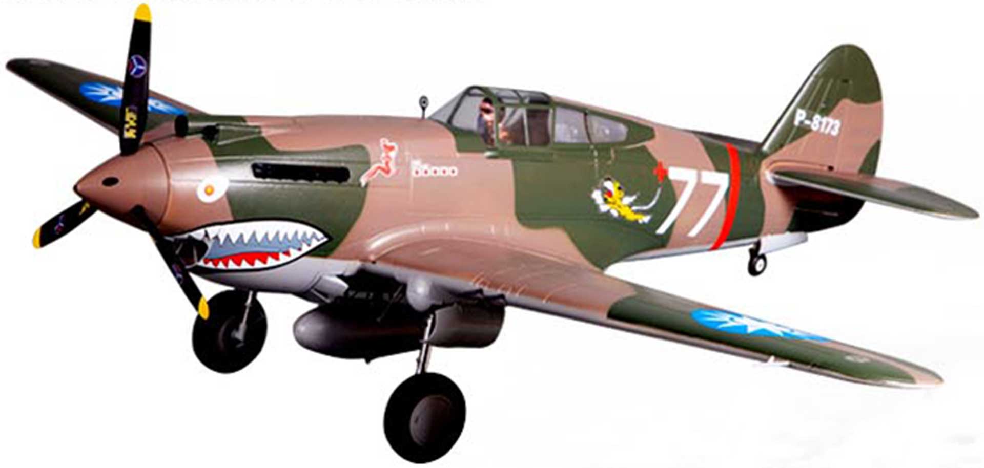 FMS P-40B Curtiss Warhawk Flying Tiger PNP - 140 cm - Combo incl. Reflex Gyro System