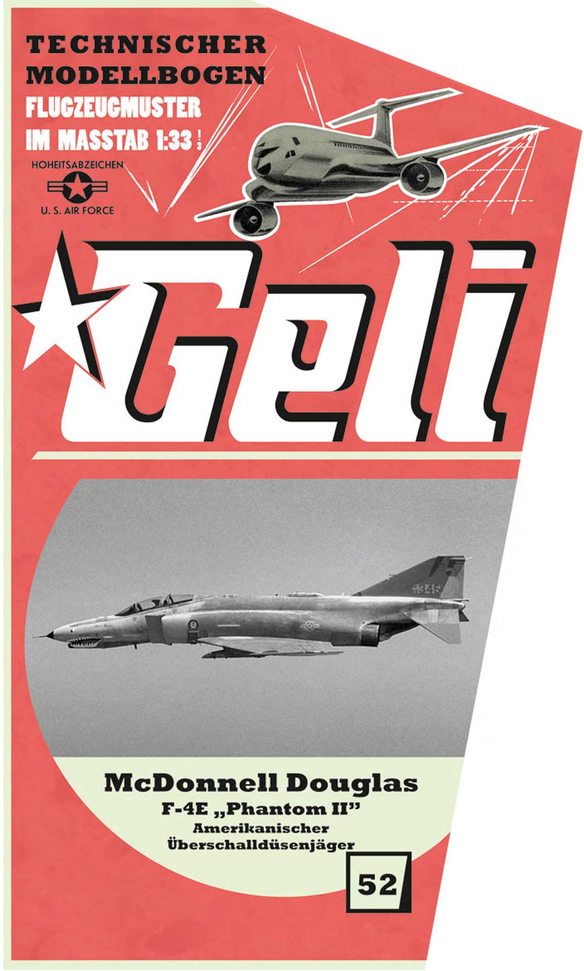 GELI MCDONNELL DOUGLAS F-4E MODÈLE EN CARTON