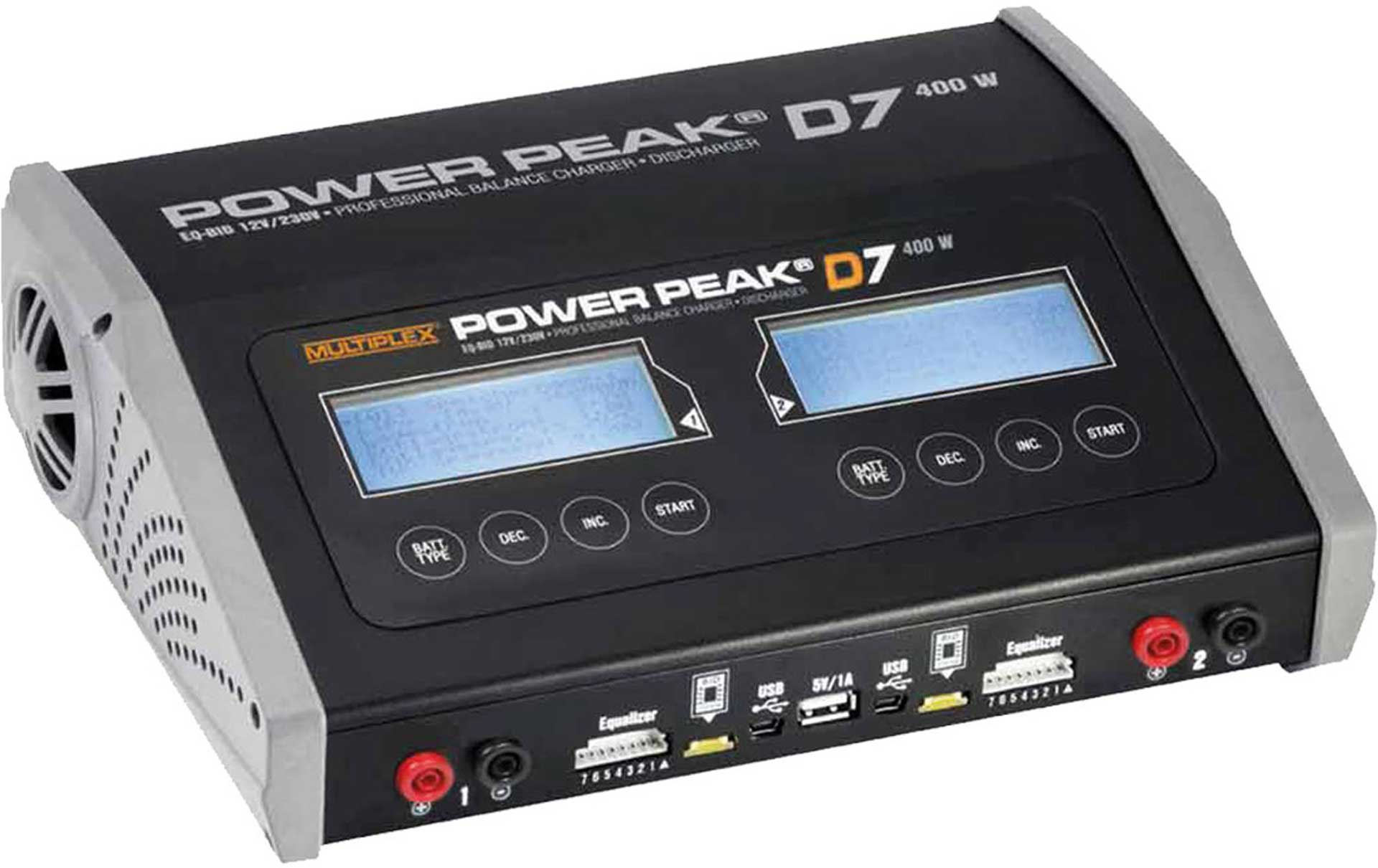 POWER PEAK D7 EQ-BID 400W CHARGER 1-7S, CHARGING CURRENT -20A, 12/230V , 2
