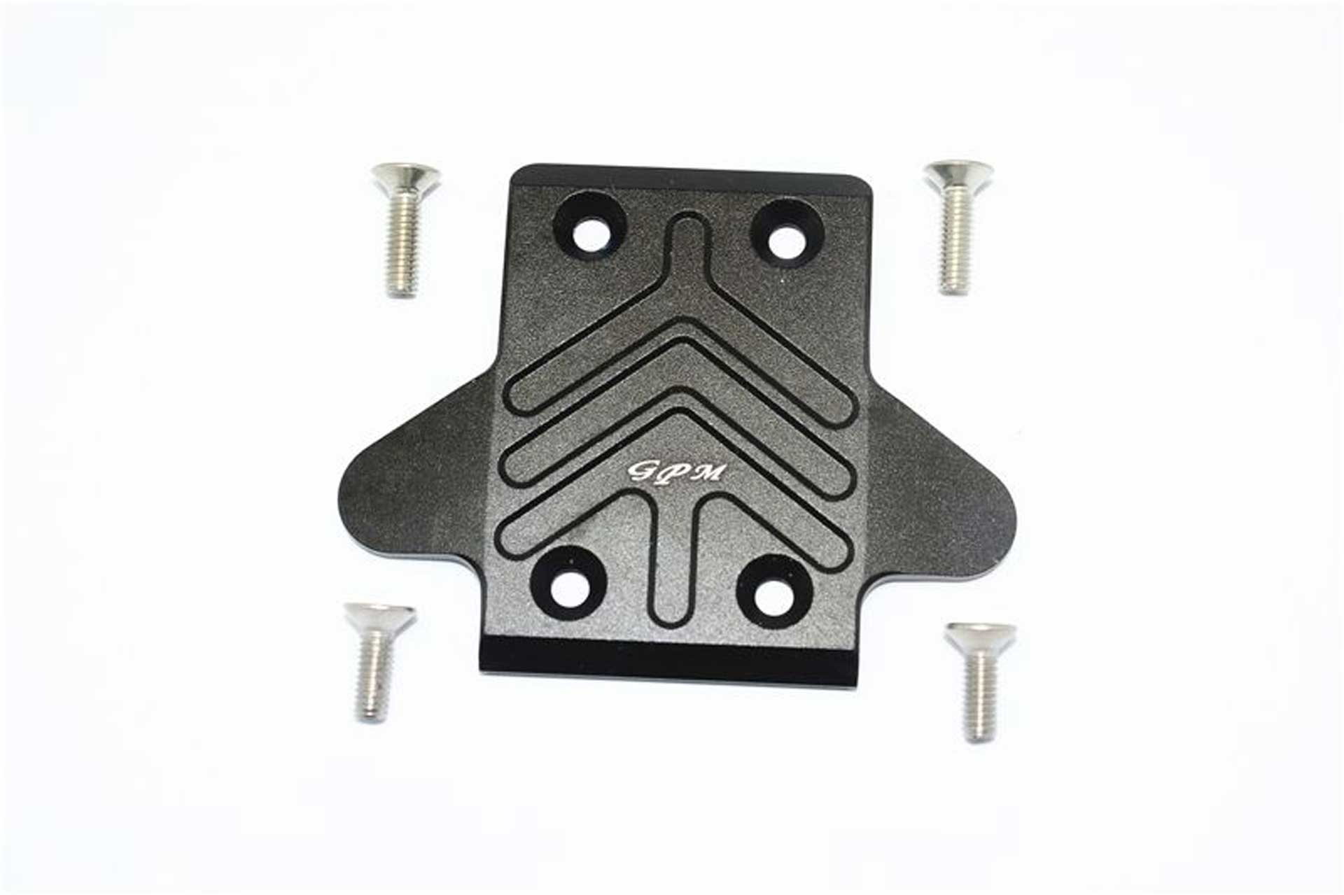 GPM ALUMINUM FRONT CHASSIS PROTECTION PLATE -5PC SET black GPM ARRMA SENTON OUTCAST NOTORIOUS