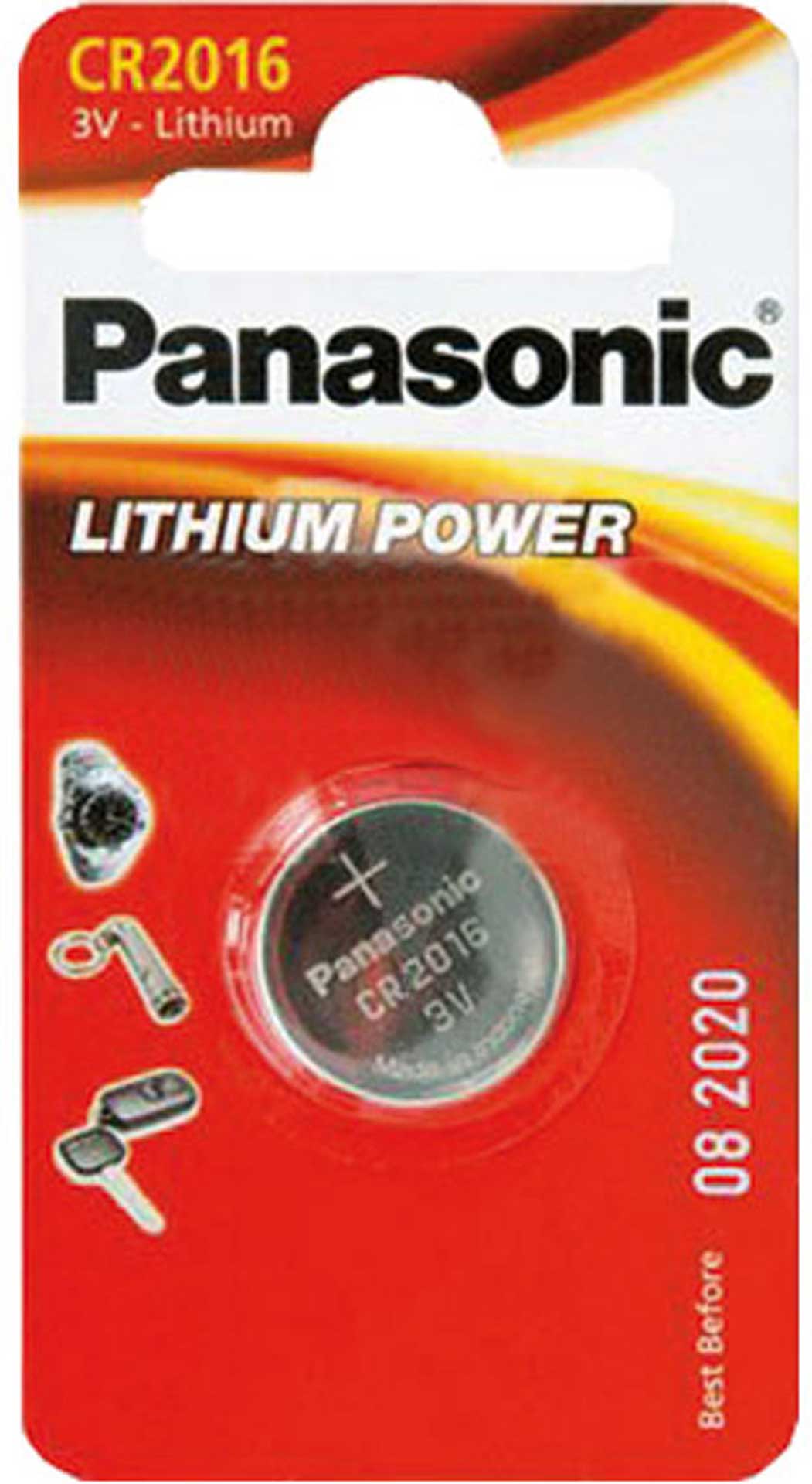 PANASONIC LITHIUM BUTTON CELL BATTERY CR2016 3V 1 PCS