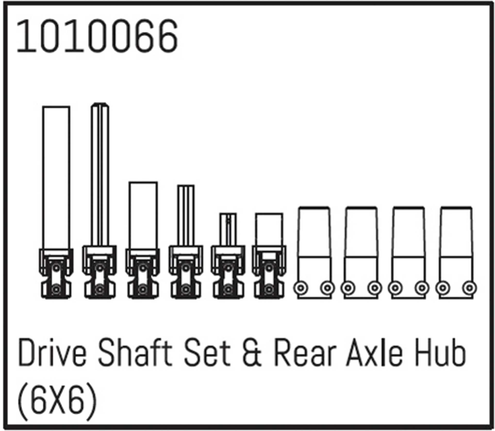 ABSIMA Drive shaft kit & rear axle hub (6X6)