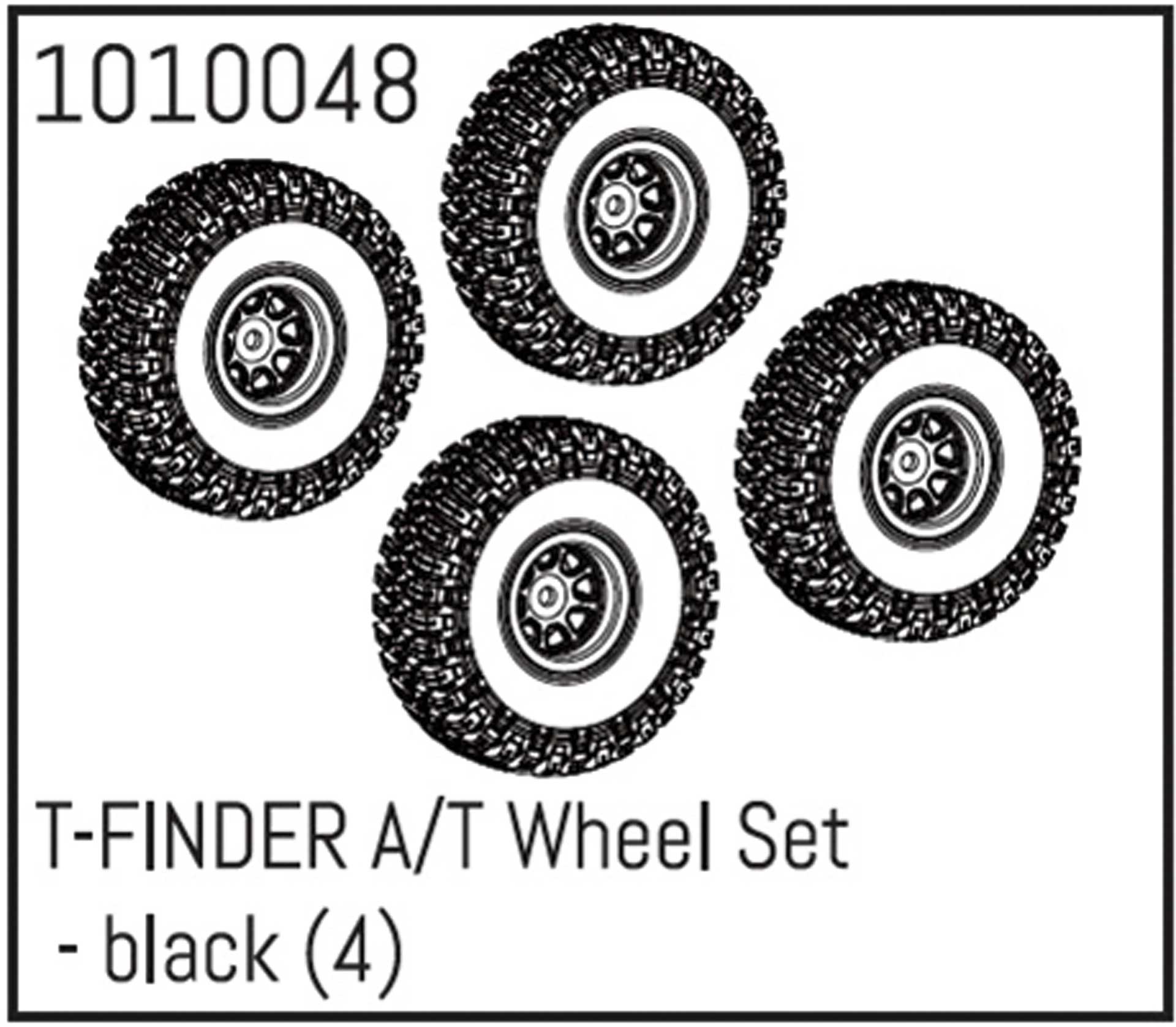 ABSIMA Ensemble de roues T-FINDER A/T - noir (4)