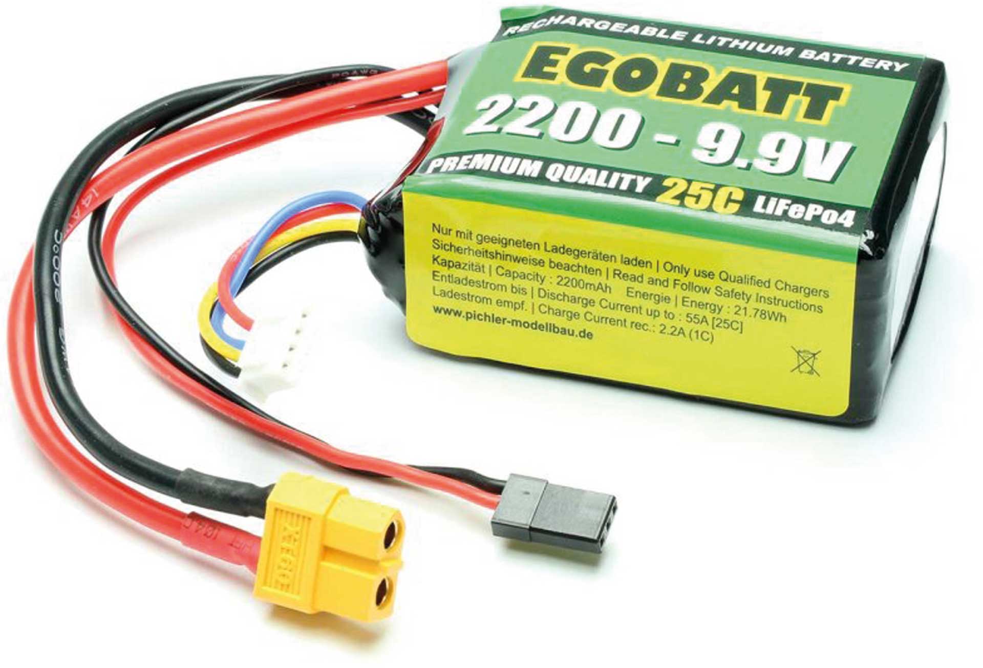 Pichler LiFe battery EGOBATT 2200 - 9.9V (25C)