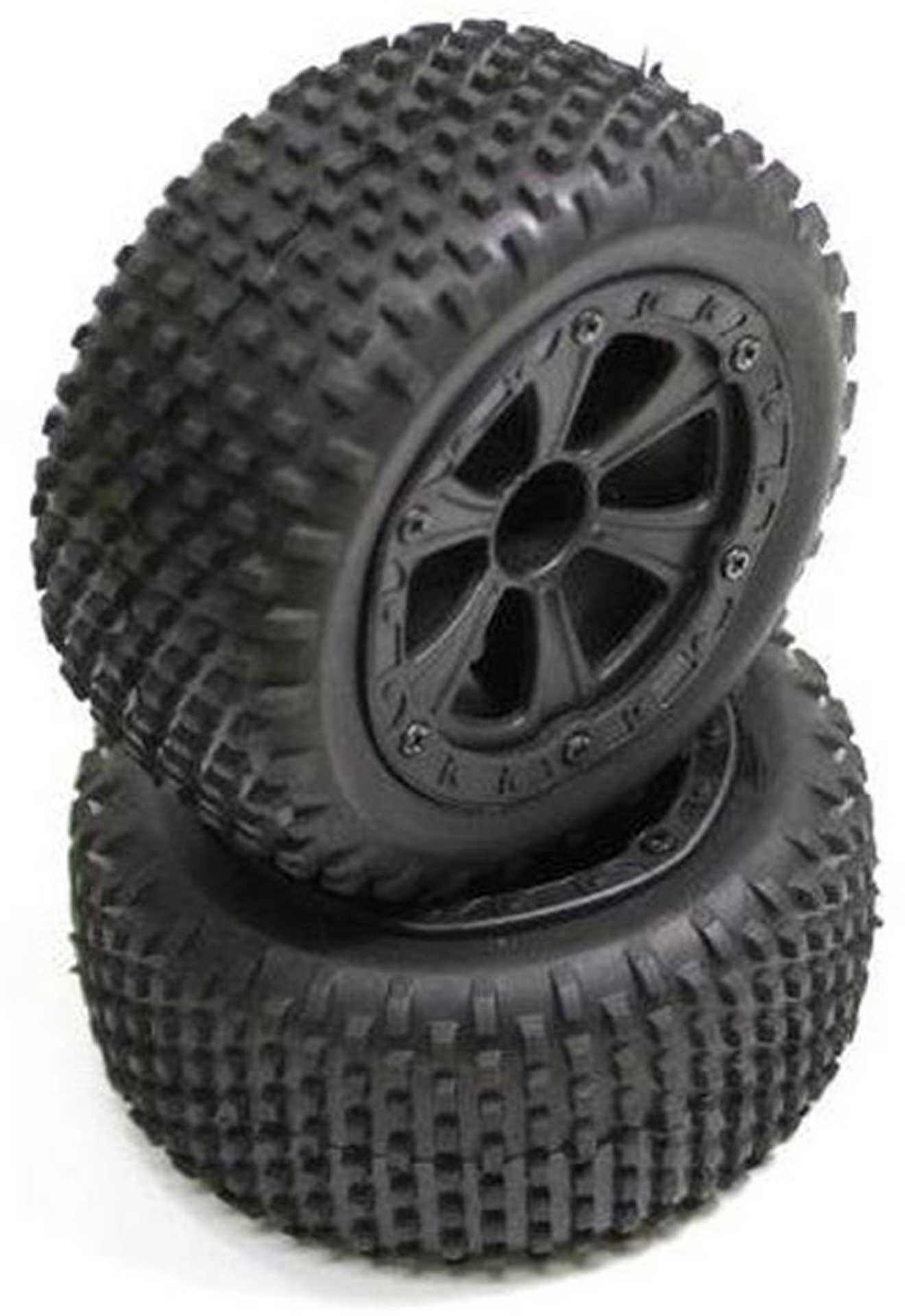 ABSIMA TIRES COMPLETE  REAR (2) 1:10 HOT SHOT BUGGY