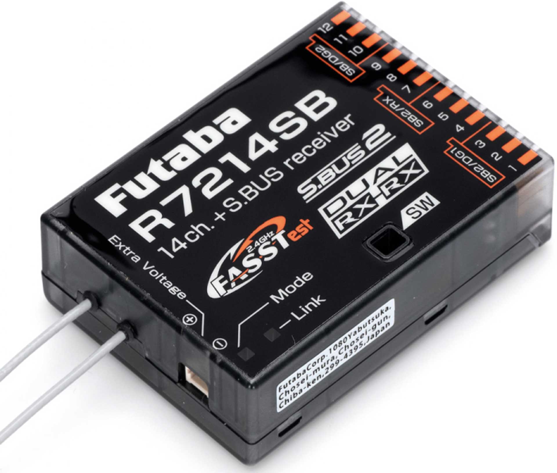 FUTABA R7214SB 2,4 GHz FASSTest 10 Kanal S.BUS2 Empfänger