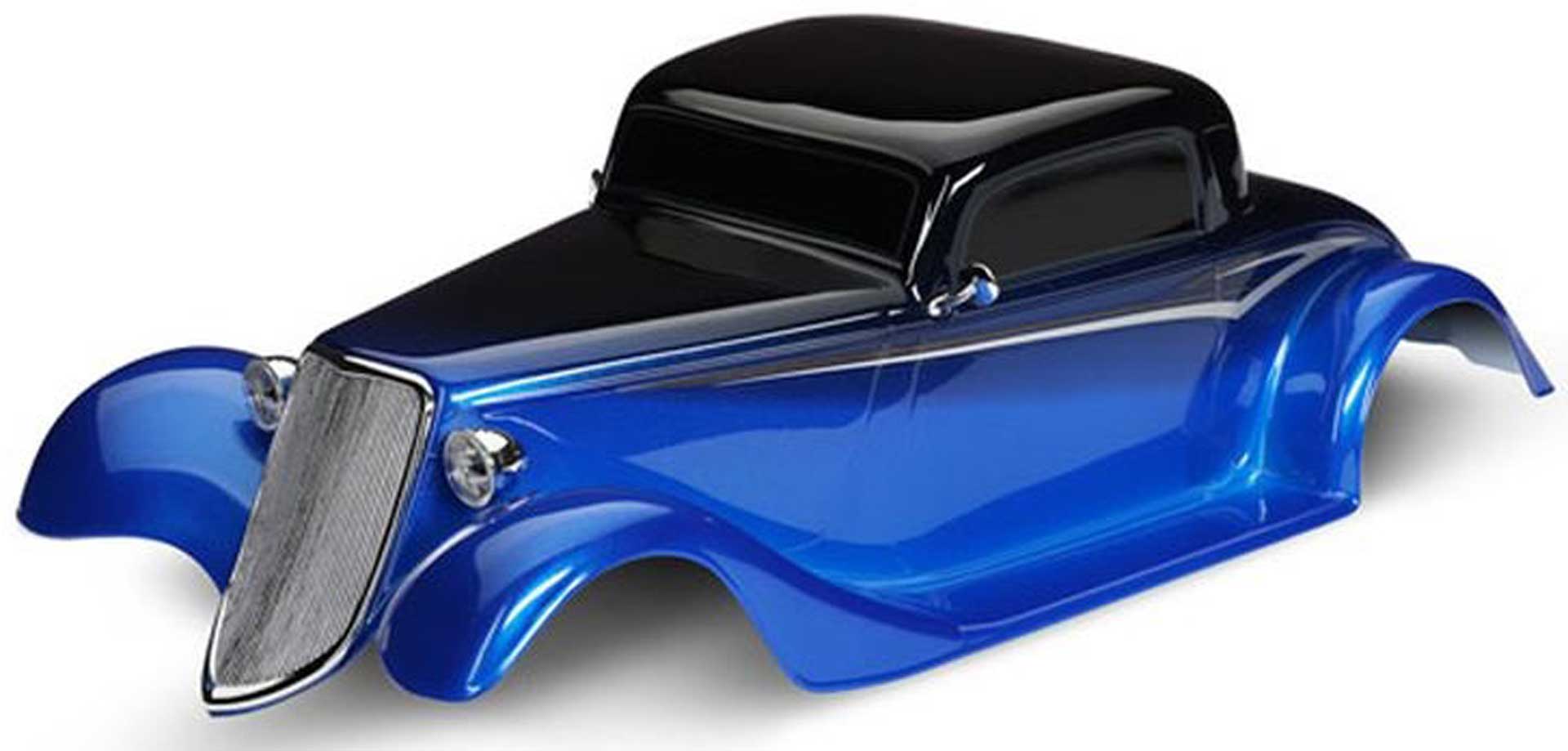TRAXXAS Carosserie  Factory Five '33 Hot Rod Coupe (peint en bleu) + pièces rapportées
