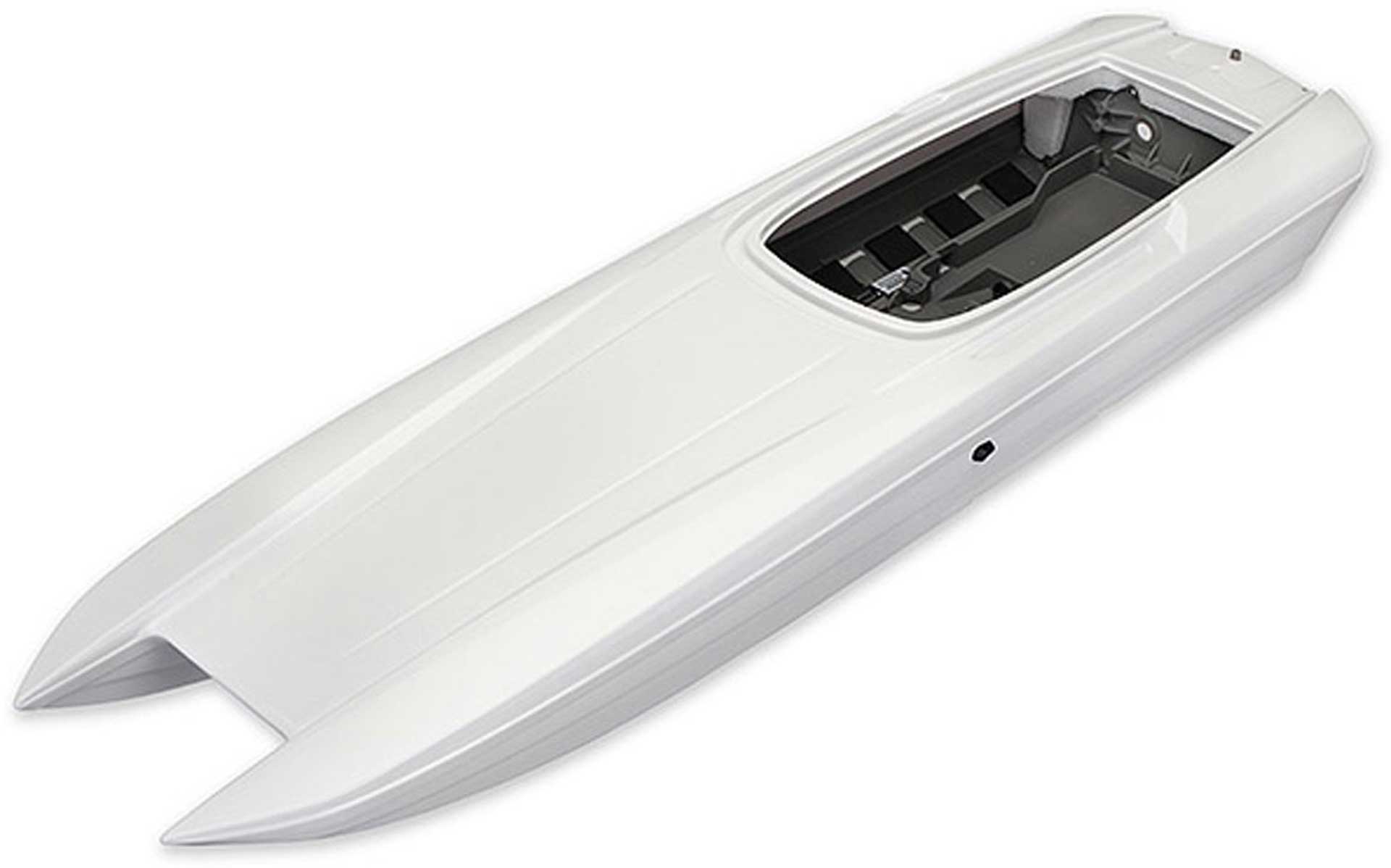 TRAXXAS HULL WHITE, WITHOUT GRAPHICS, MOUNTED