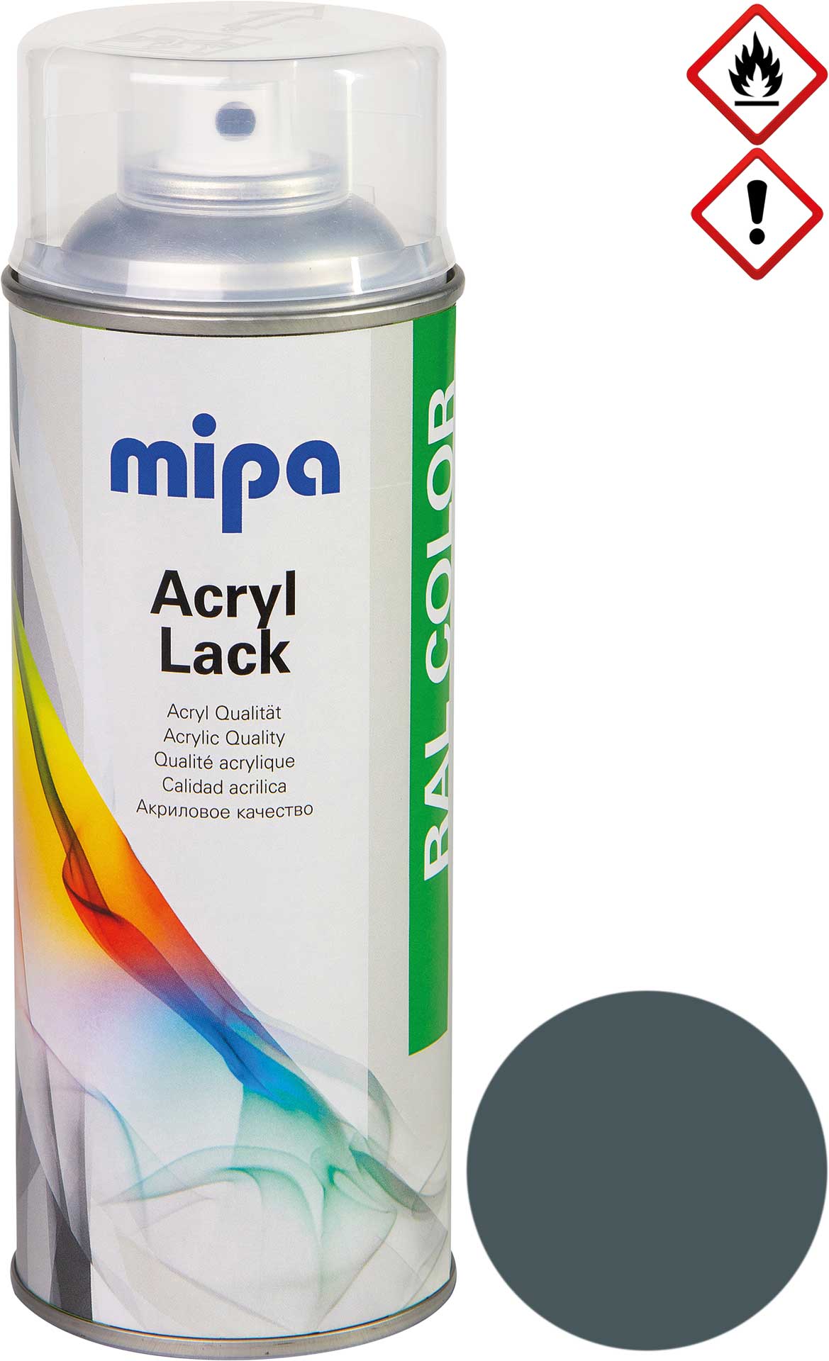 mipa RAL 7011 Gris fer 1K acrylique Laque Spray 400 ml
