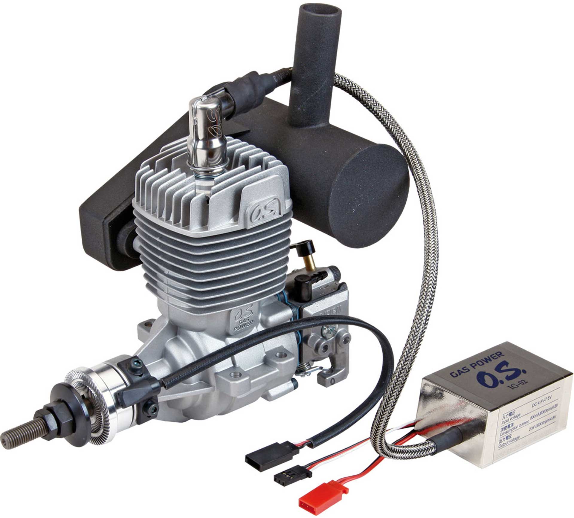 OS GT-22 Benzin Motor mit elektronischer Zündung IG-02 und Schalldämpfer E-5040